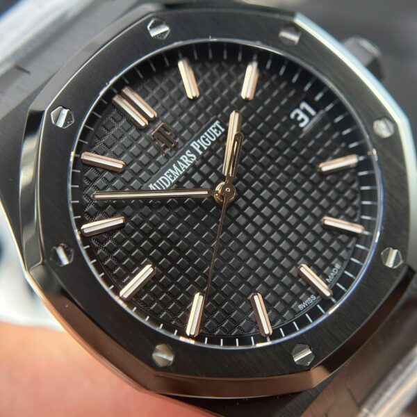 Audemars Piguet Royal Oak 15500 Watch Black Dial 41mm - Image 5