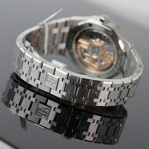 Audemars Piguet Royal Oak 15510ST Watch Green Dial Bezel Moissanite Diamonds 41mm - Image 8