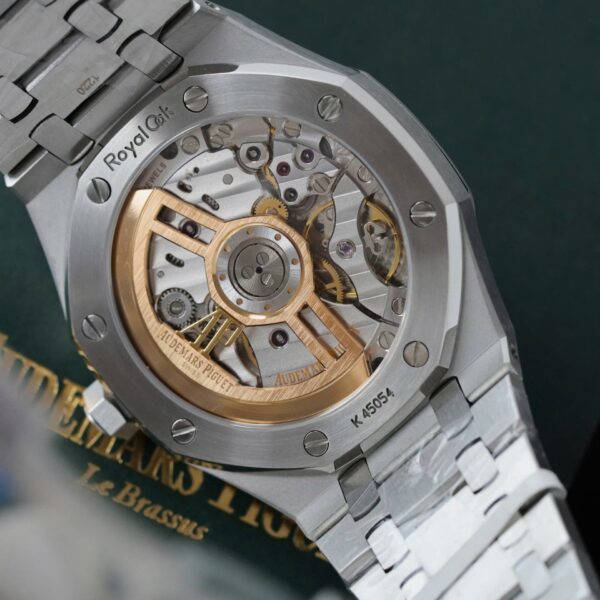 Audemars Piguet Royal Oak 15510ST Watch Green Dial Bezel Moissanite Diamonds 41mm - Image 7