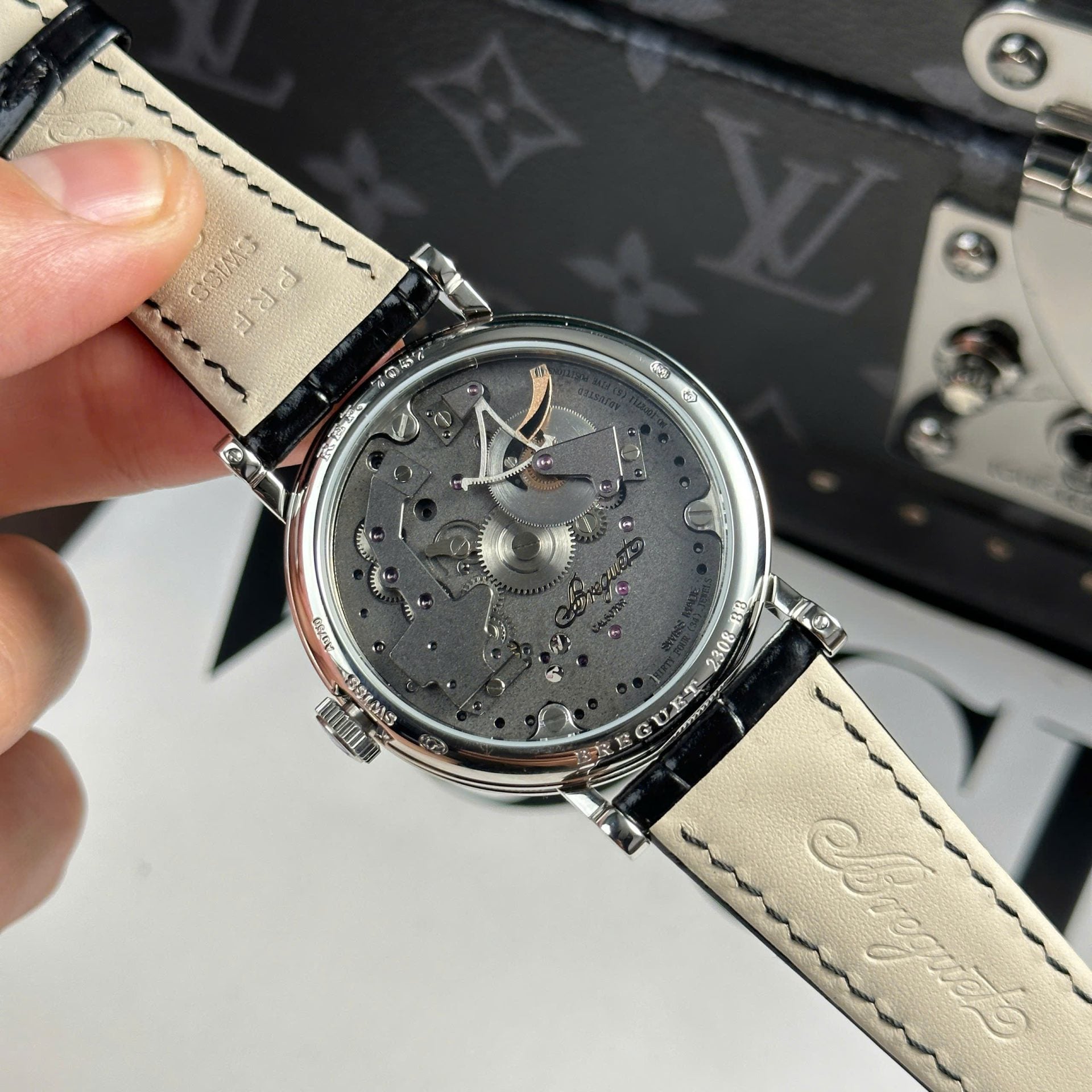 Breguet Watch Tradition 7057 Leather Strap Black 40mm - Image 7