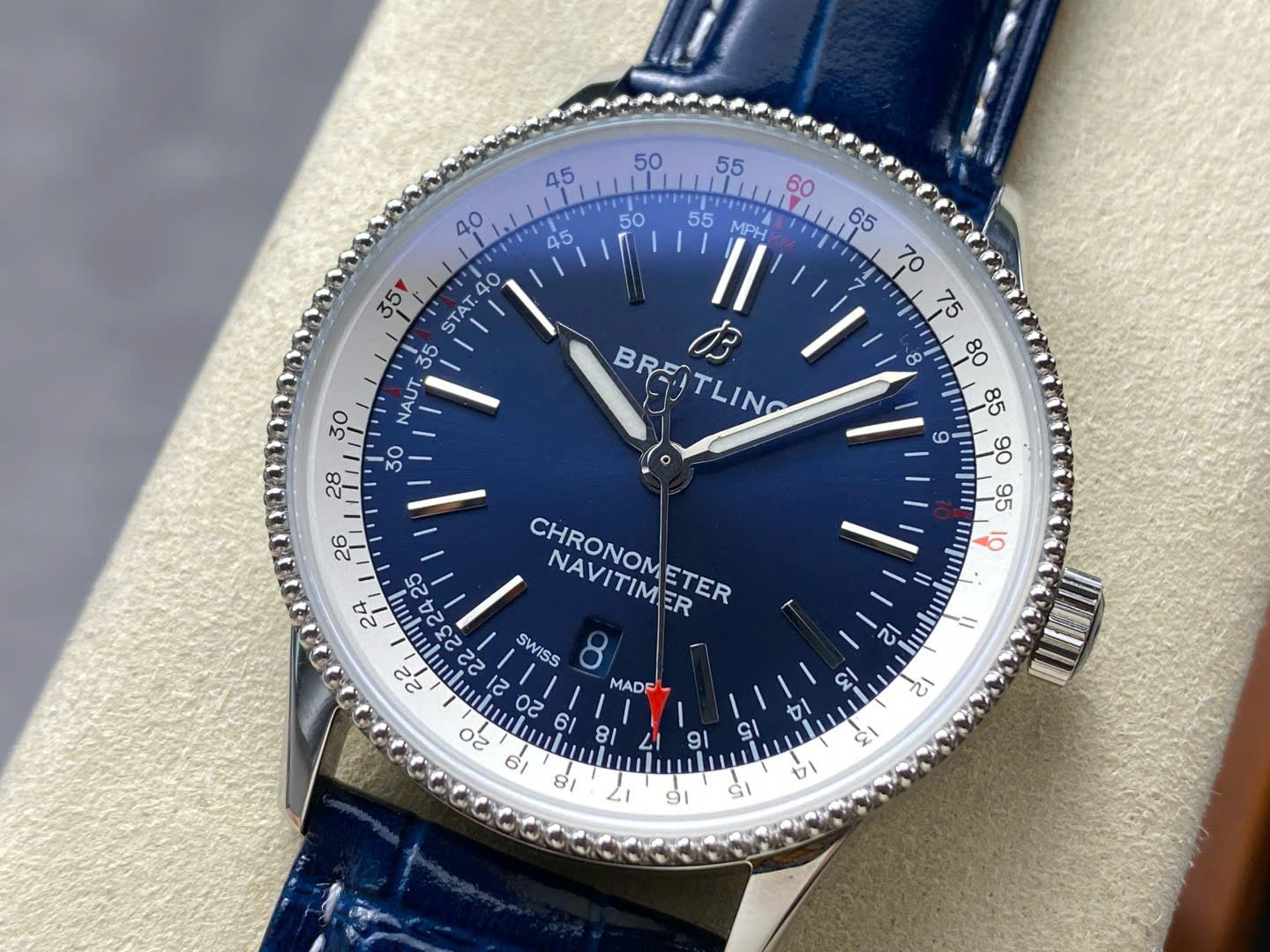 Breitling Navitimer Watch Blue Dial 41mm - Image 3