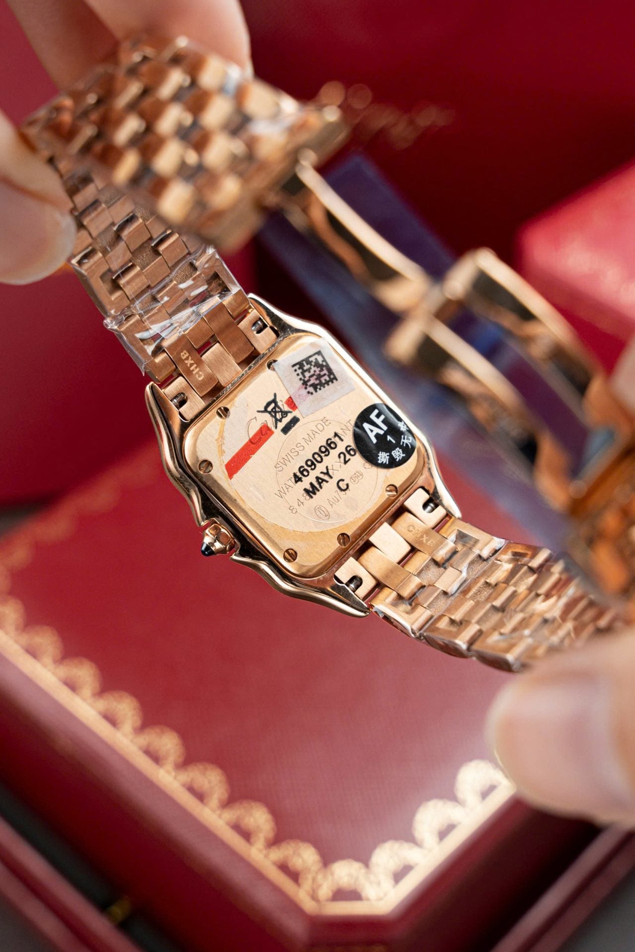 Cartier Panthere WJPN0009 Rose Gold Watch Bezel Diamonds Moissanite 27x37mm - Image 7