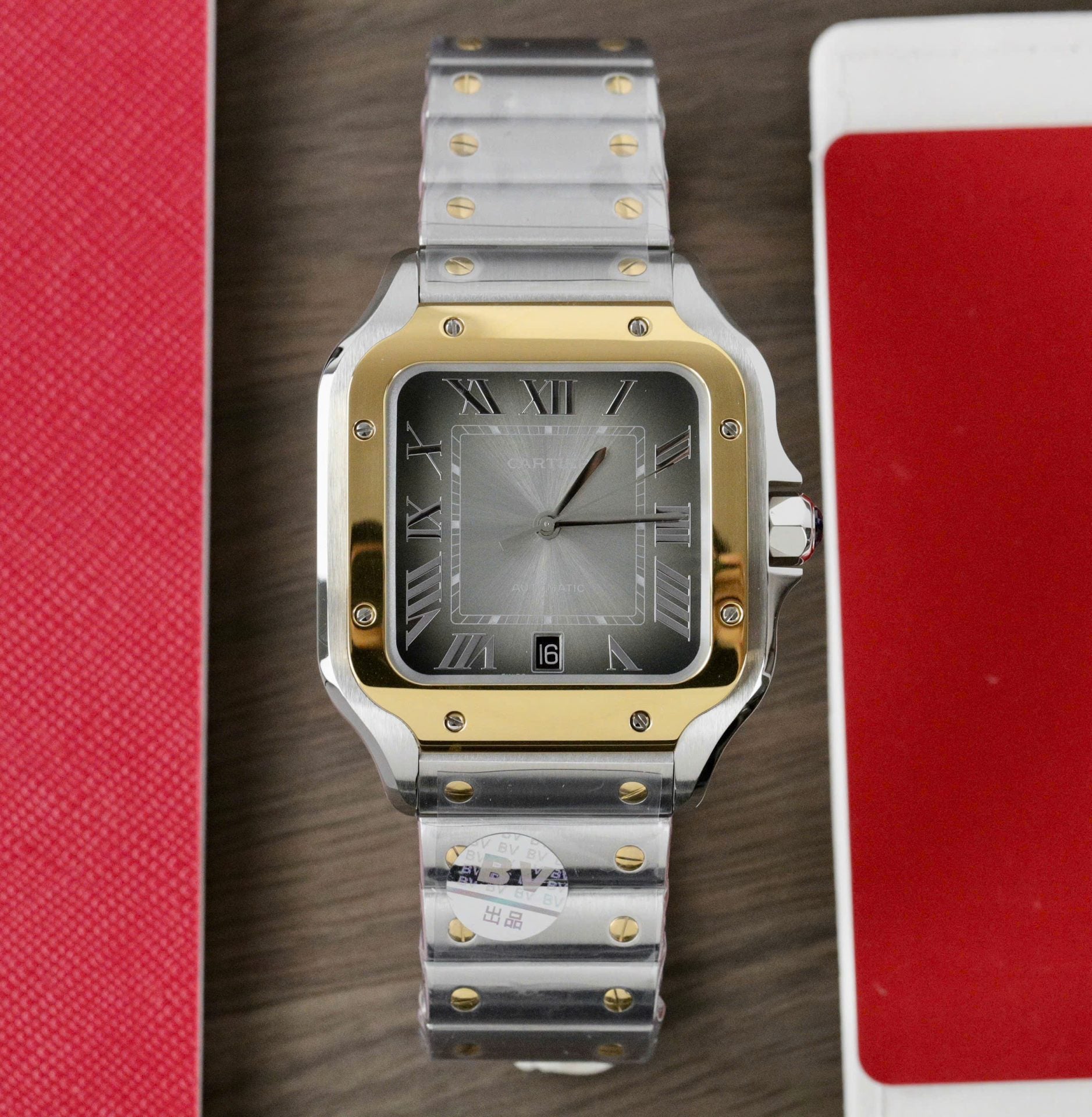 Cartier Santos CRW2SA0030 Watch Gray Dial 39.8mm - Image 2