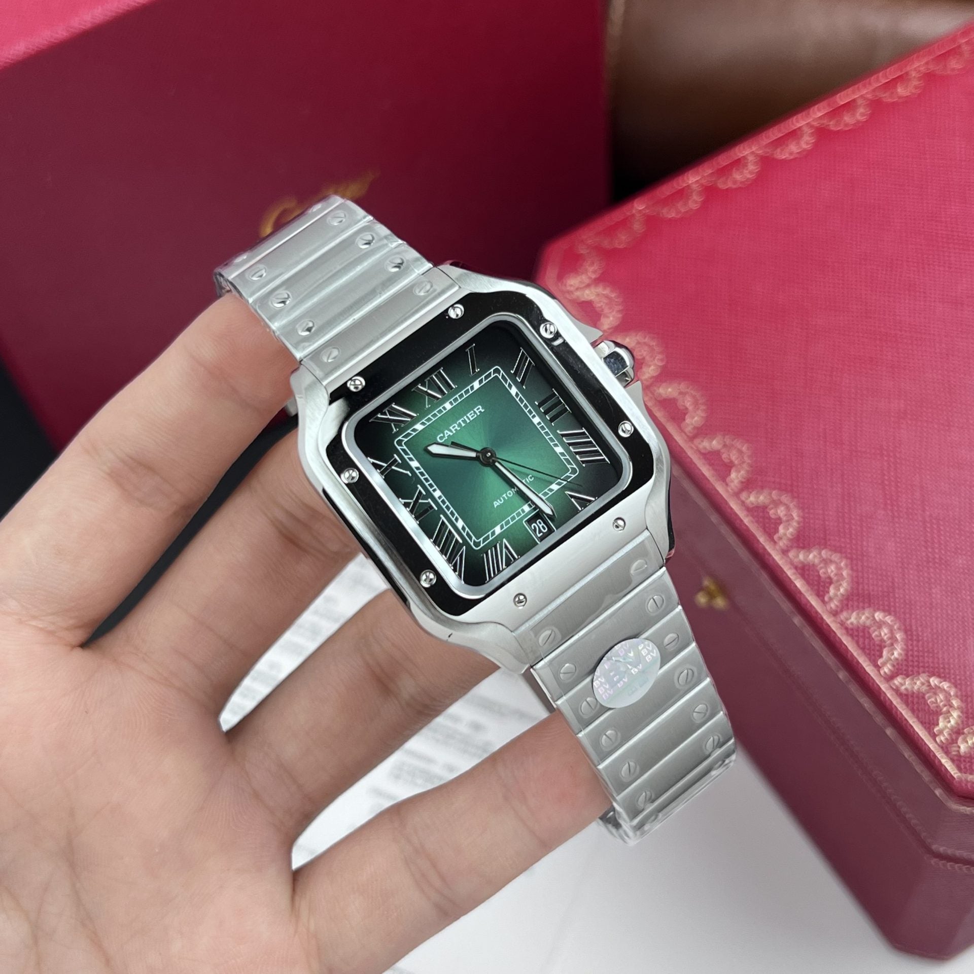 Cartier Watch Santos De Cartier Green Dial 39.8mm - Image 2