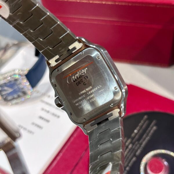 Cartier Watch Santos Moissanite Diamonds 39.8mm - Image 4