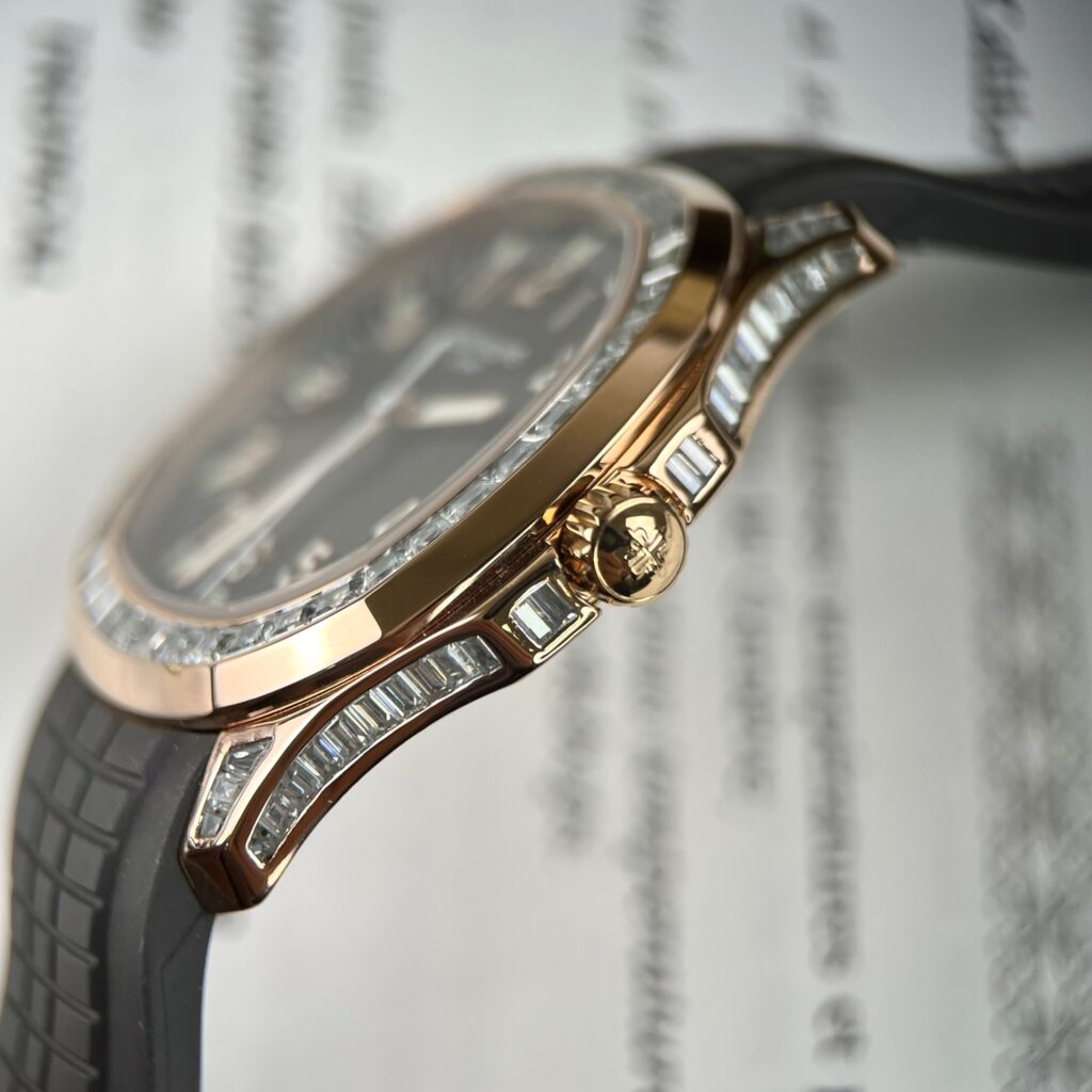 Patek Philippe Aquanaut 5167R Watch Gold Wrapped Moissanite 40mm - Image 6