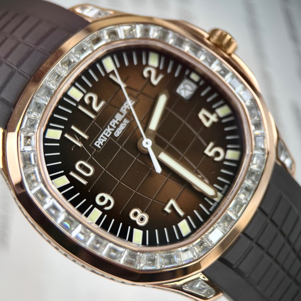Patek Philippe Aquanaut 5167R Watch Gold Wrapped Moissanite 40mm - Image 3