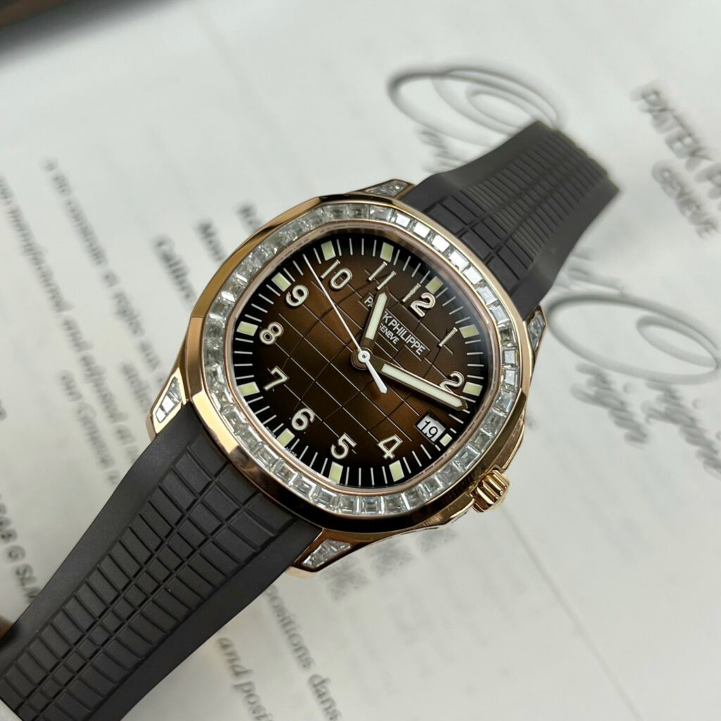 Patek Philippe Aquanaut 5167R Watch Gold Wrapped Moissanite 40mm