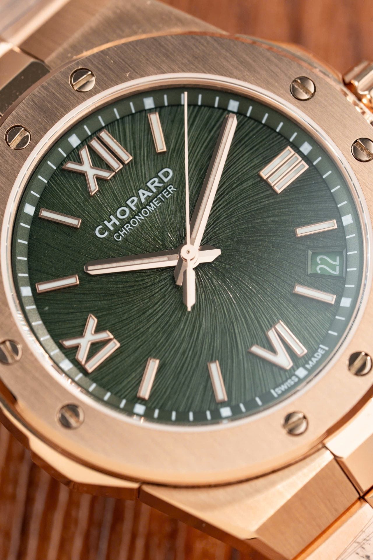 Chopard Alpine Eagle Rose Gold Watch Dial Green 41mm - Image 2
