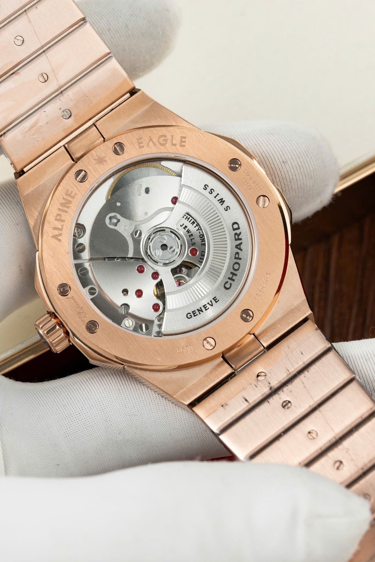 Chopard Alpine Eagle Rose Gold Watch Dial Green 41mm - Image 8