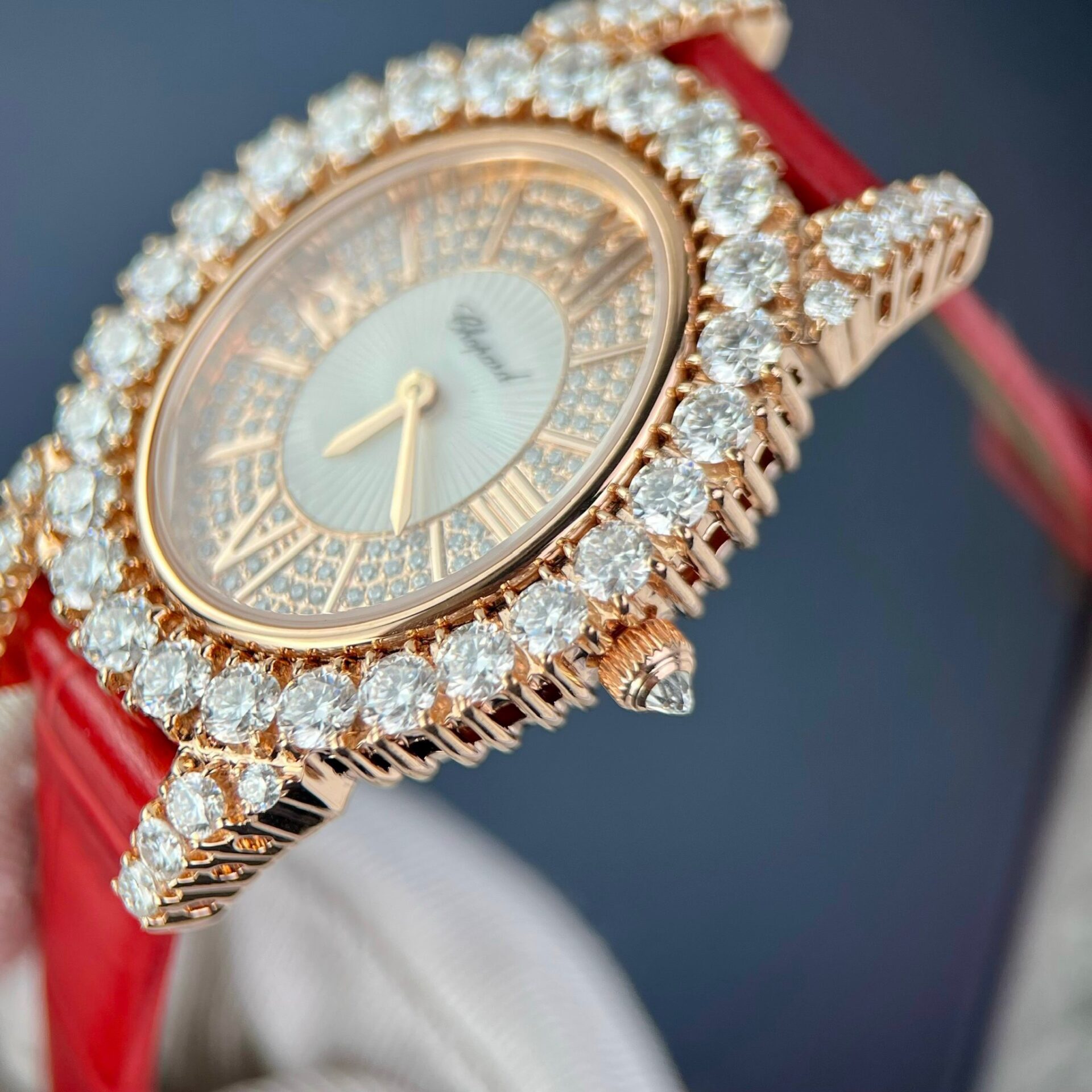 Chopard Full Moissanite Diamonds Watch Gold Wrapped 34mm - Image 3