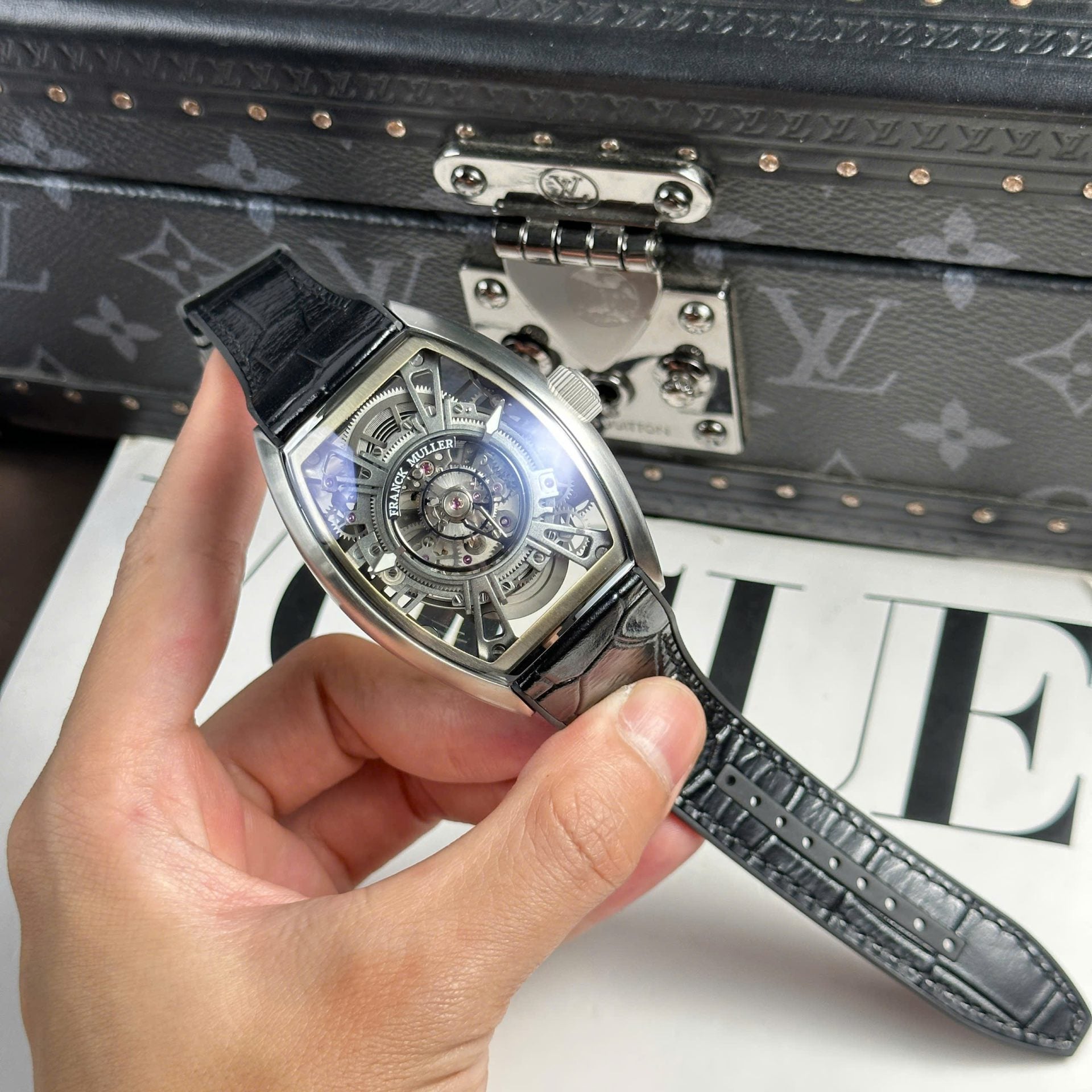 Franck Muller Watch Curvex CX Grand Central Tourbillon Skeleton 42x56mm