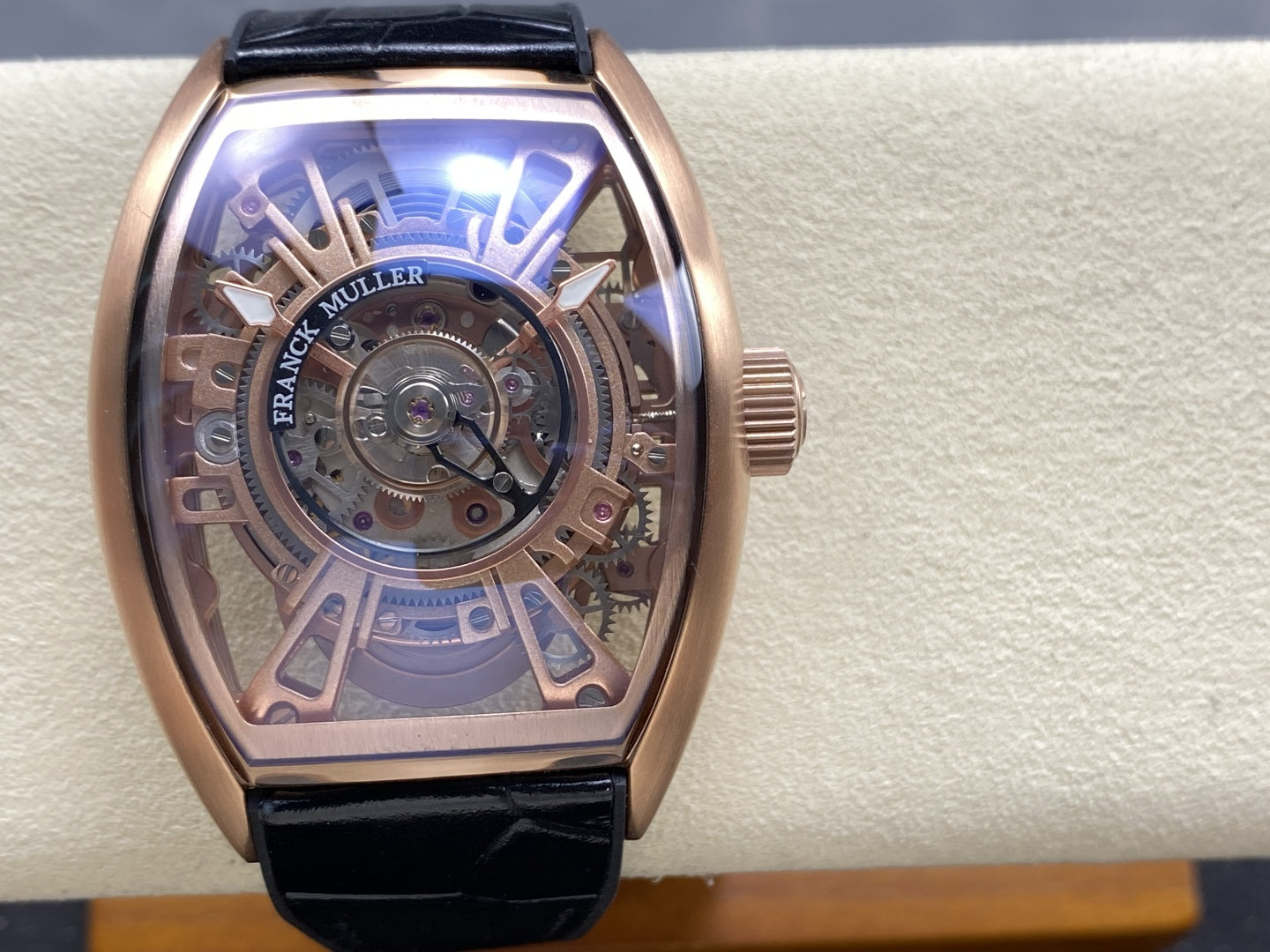 Franck Muller High End Watch Curvex CX Grand Central Tourbillon Skeleton Rose Gold 36x53mm - Image 3