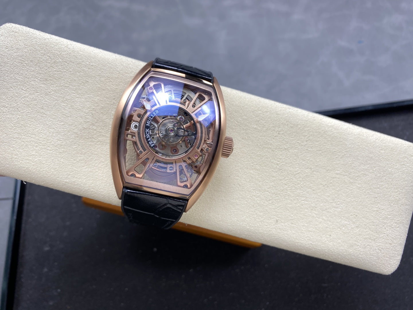 Franck Muller High End Watch Curvex CX Grand Central Tourbillon Skeleton Rose Gold 36x53mm - Image 2