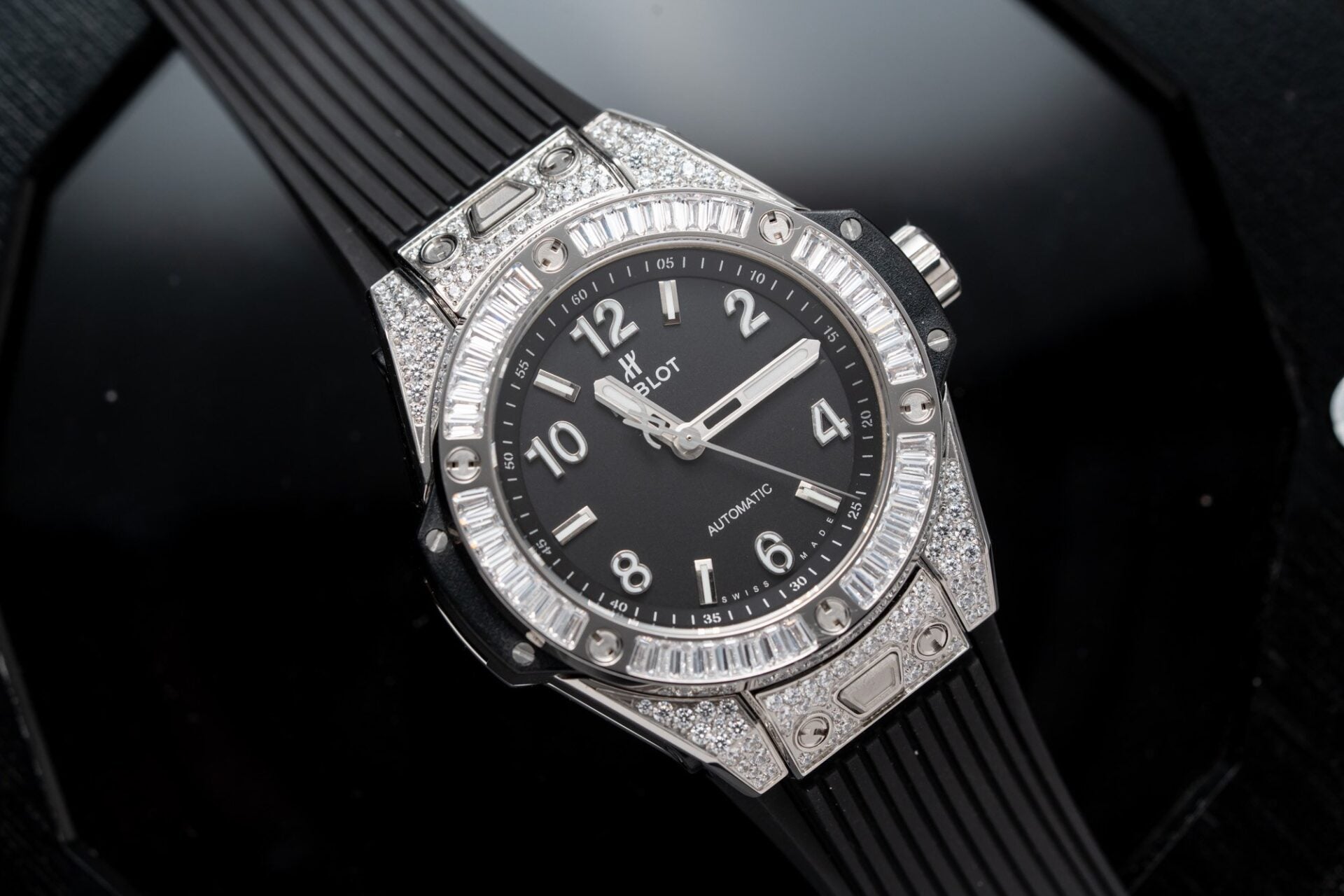 Hublot Watch Big Bang One Click Black Dial Rubber Strap 39mm