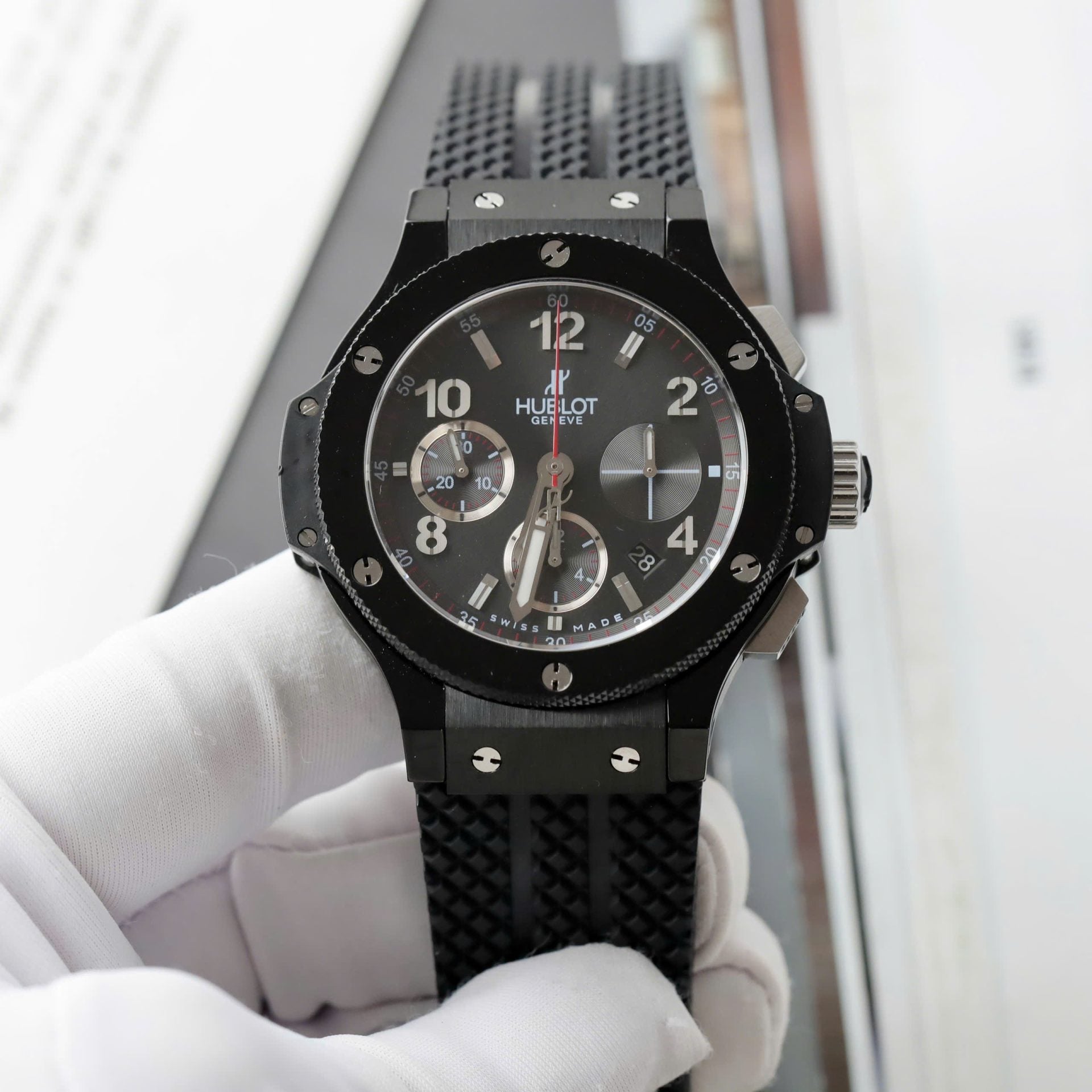 Hublot Big Bang Titanium Black Watch Rubber Strap 42mm