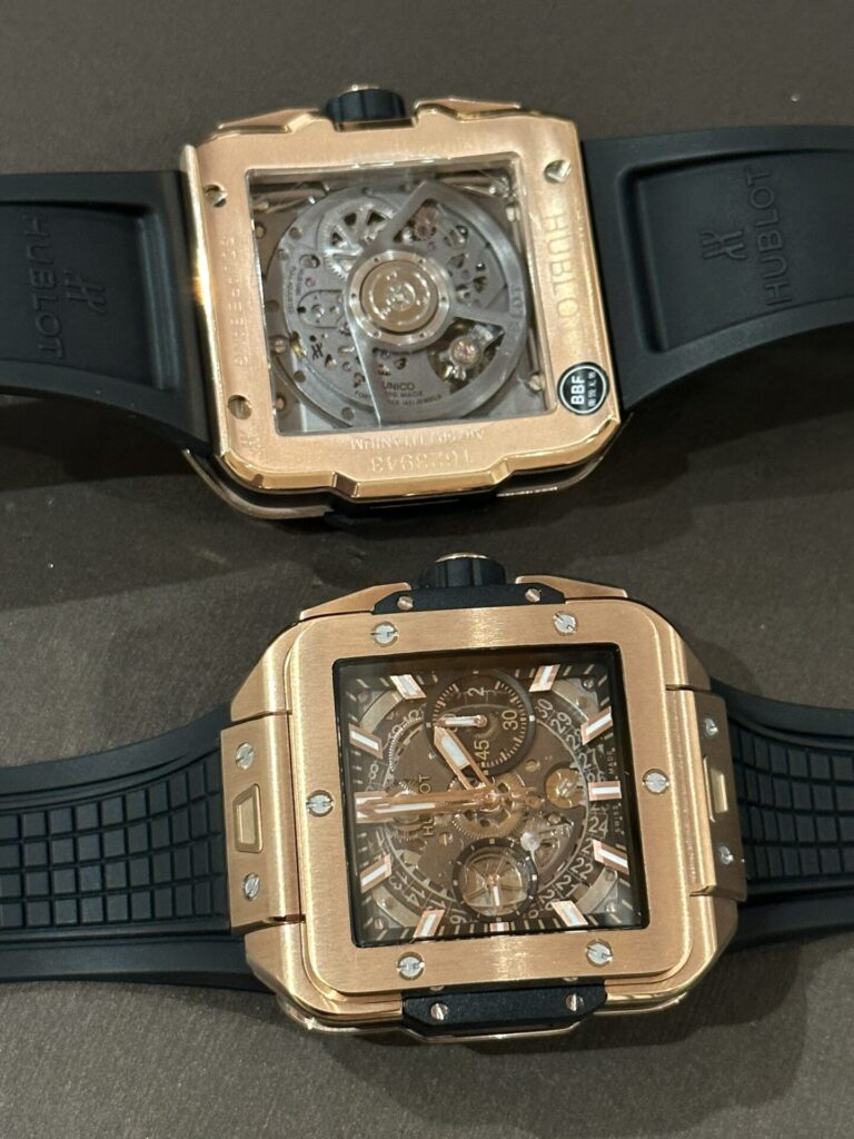 Đồng Hồ Hublot Big Big Square Replica 11 Màu Vàng Hồng 42mm (1)