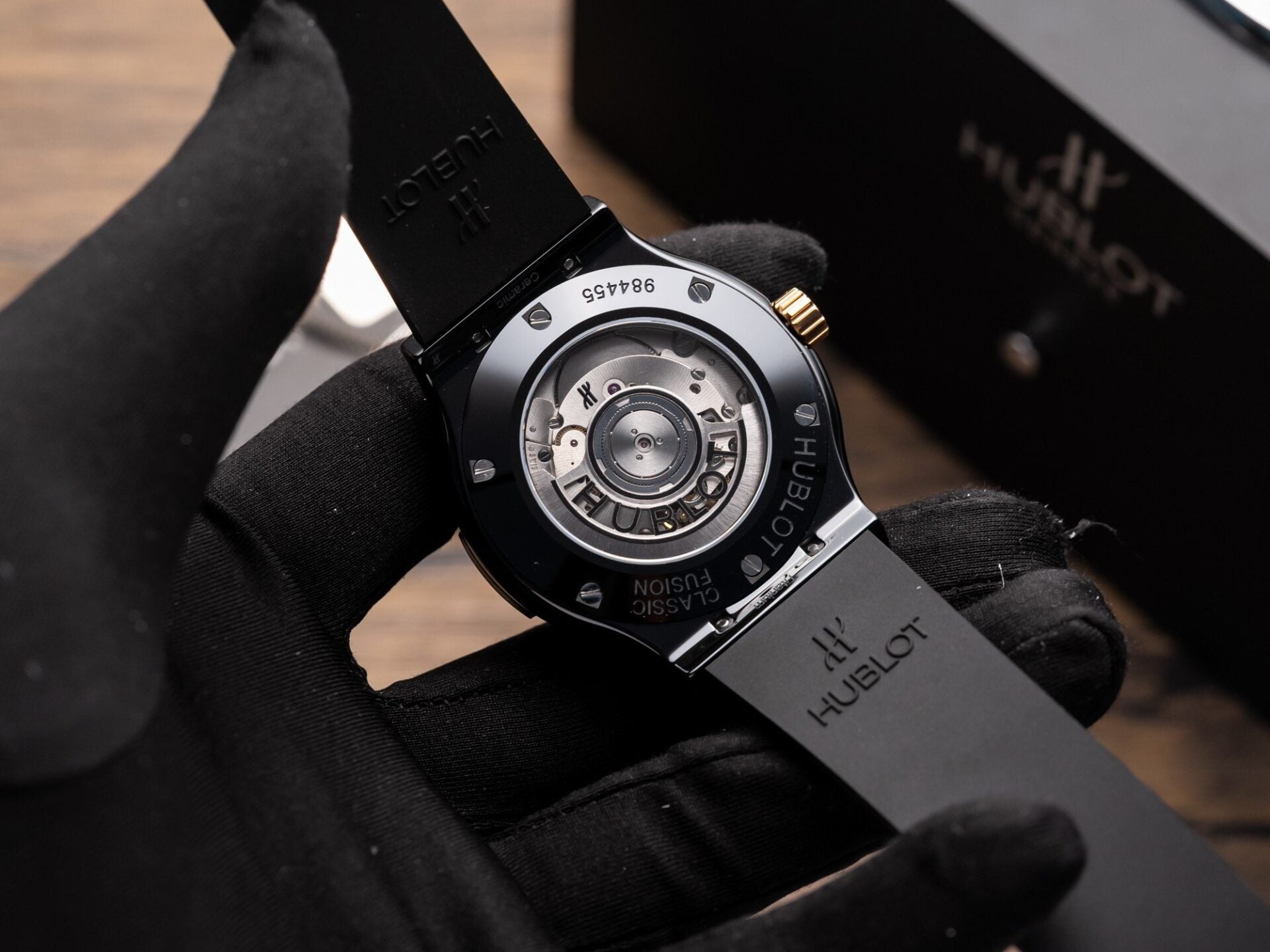 Hublot Watch Ceramic Demi Rose Rubber Strap 42mm - Image 7