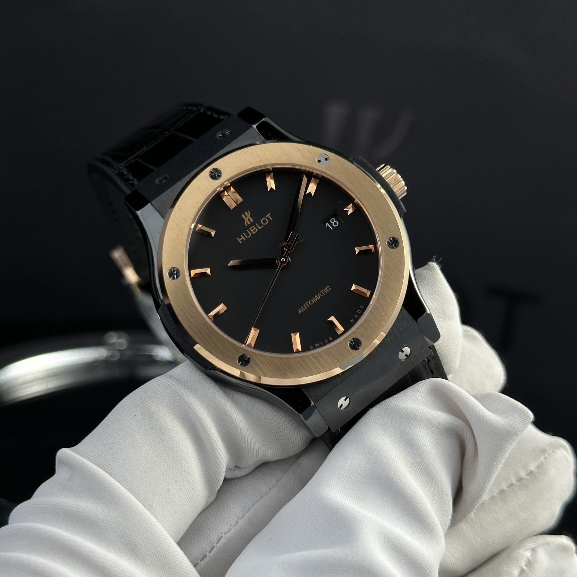 Hublot Watch Classic Fusion Ceramic Demi King Gold 42mm - Image 3