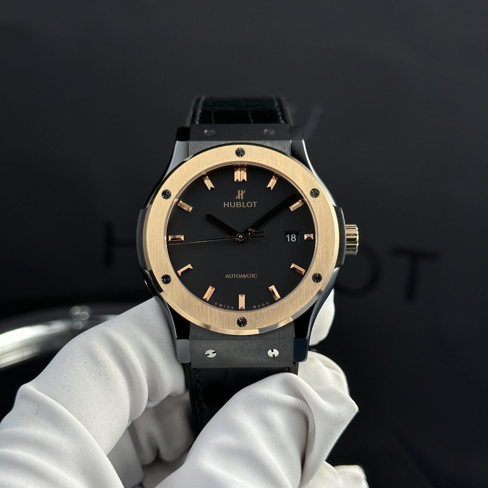Hublot Watch Classic Fusion Ceramic Demi King Gold 42mm
