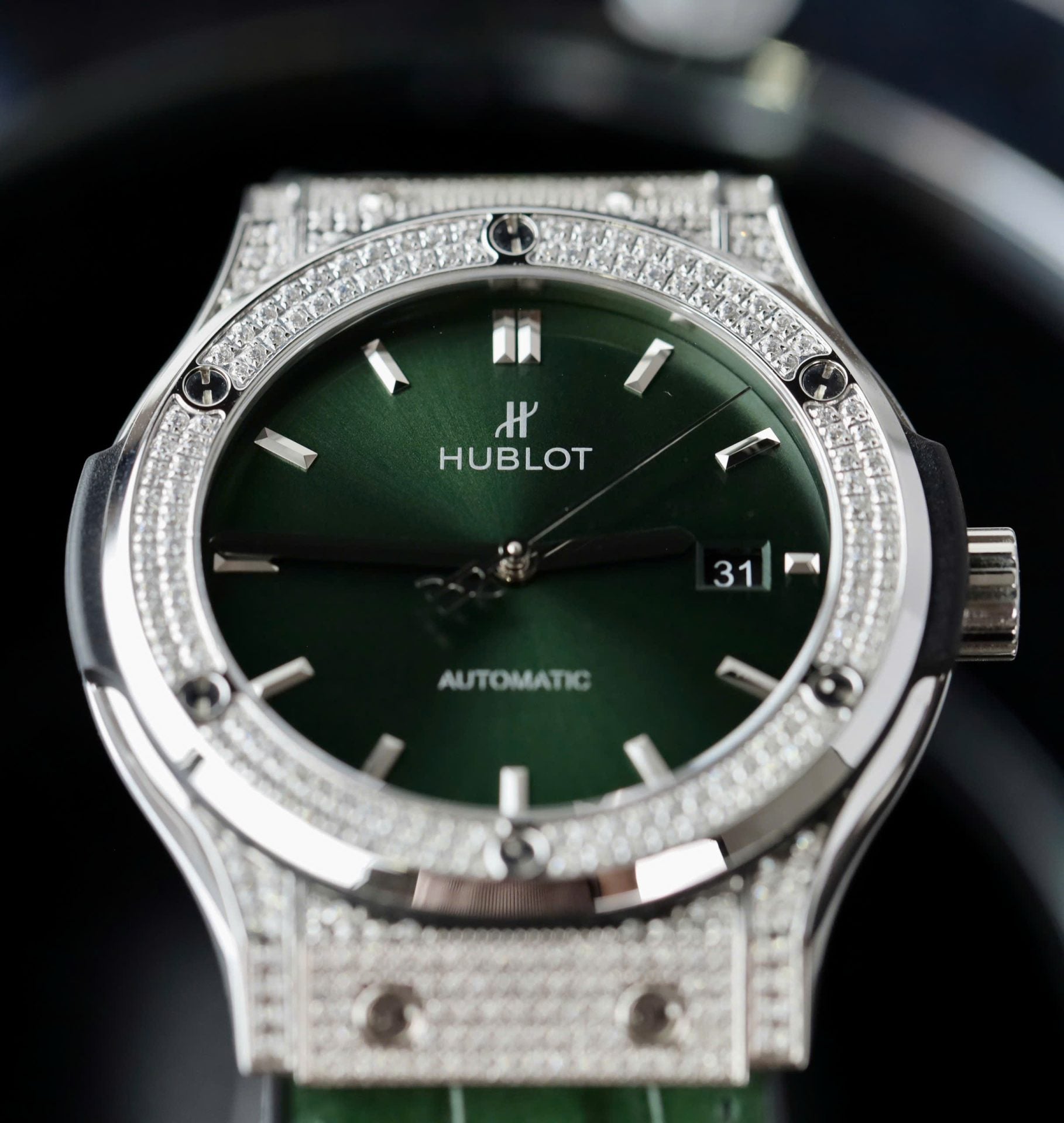 Hublot Classic Fusion Watch Green Dial 42mm - Image 5