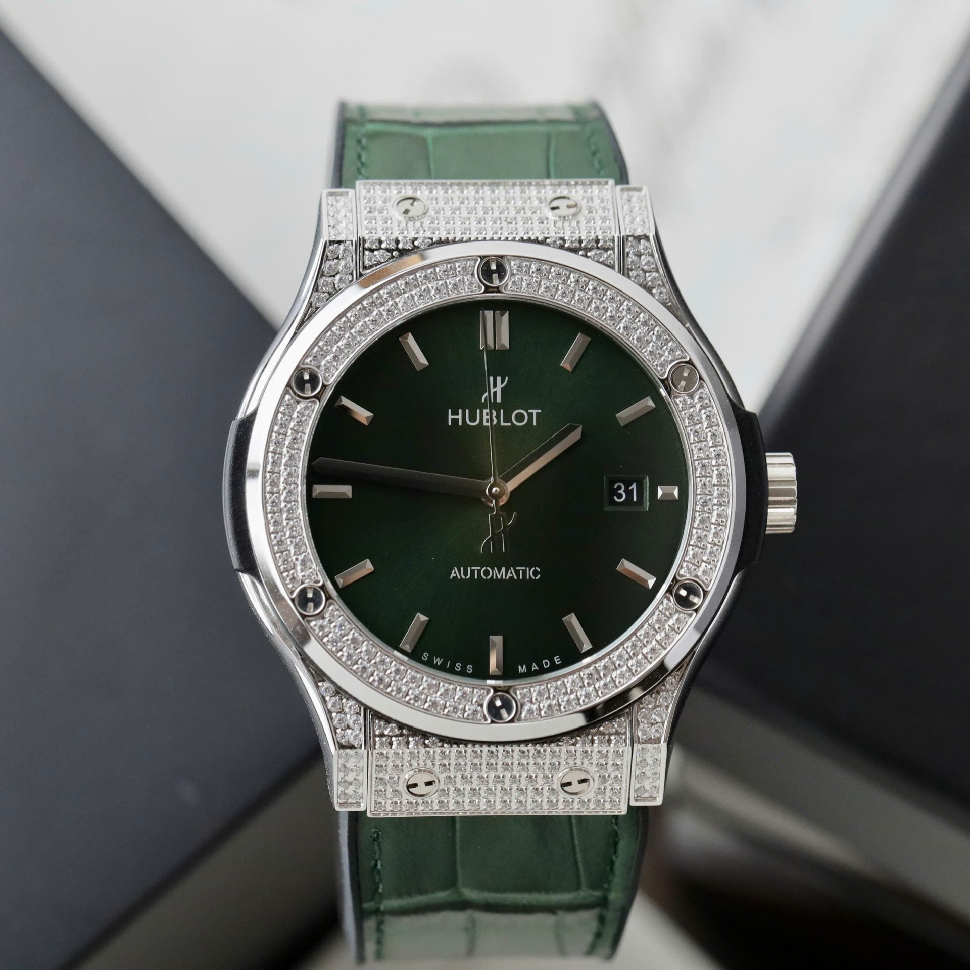 Hublot Classic Fusion Watch Green Dial 42mm