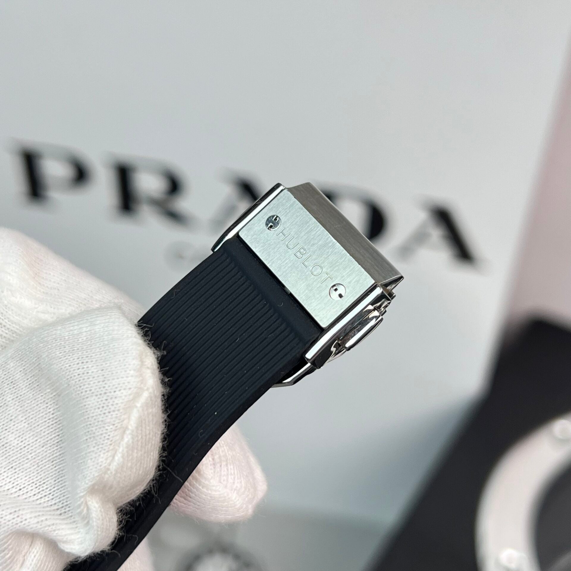 Hublot Classic Fusion Watch Moissanite Diamond Black Rubber Strap 38mm - Image 5