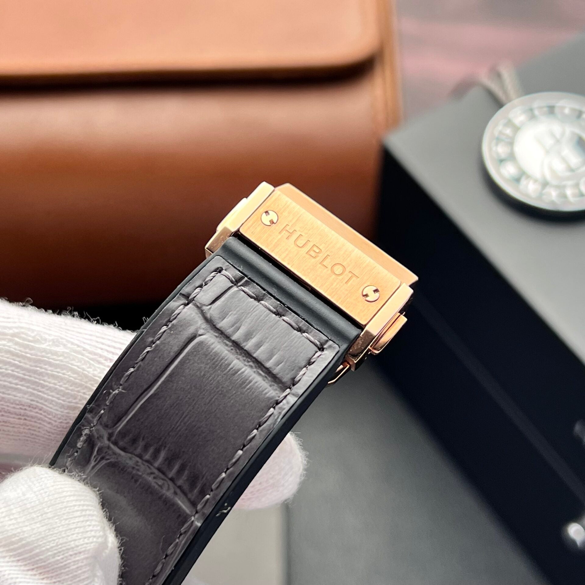 Hublot Classic Fusion King Gold Watch With Moissanite Diamond 42mm - Image 6