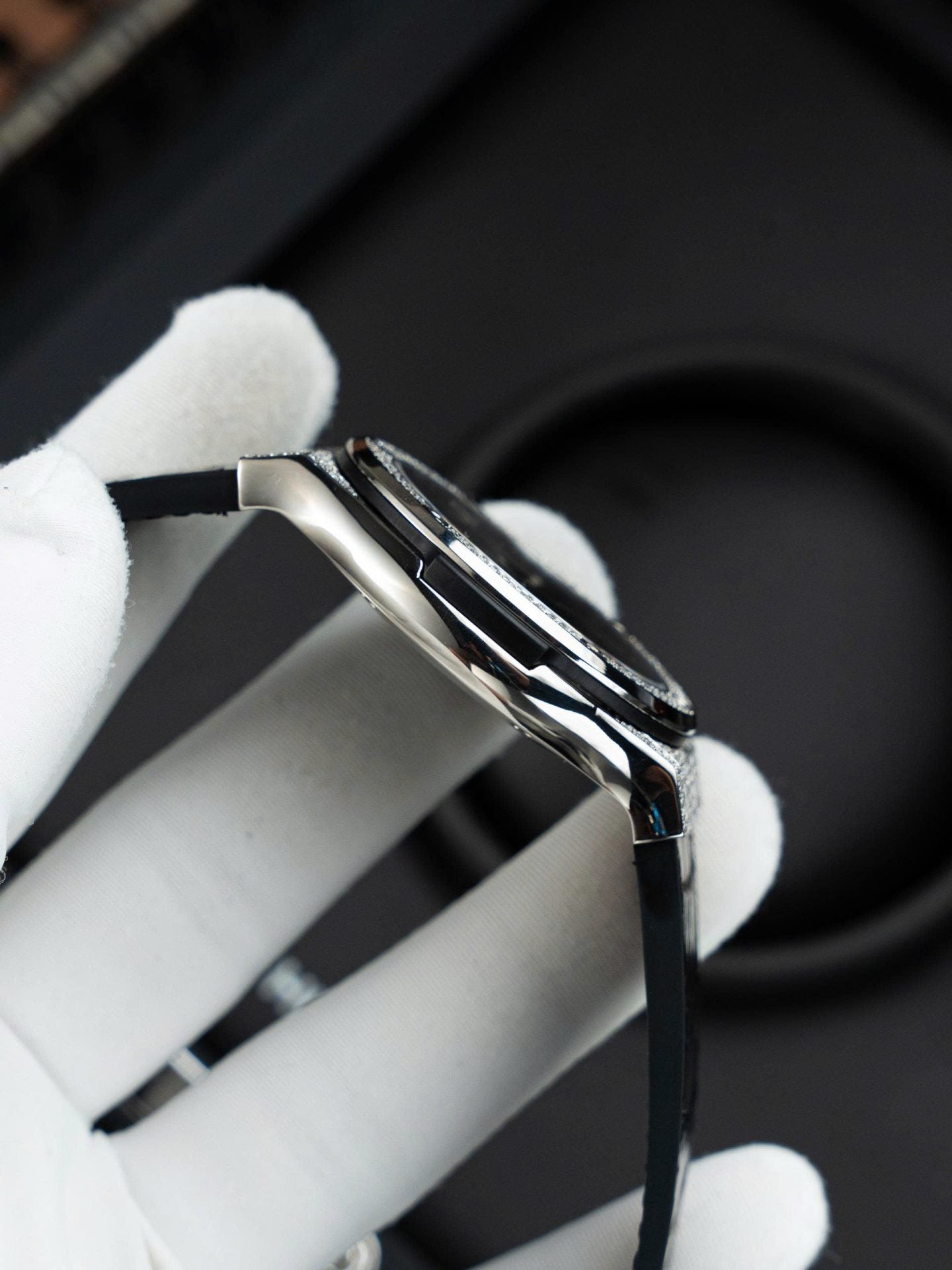 Hublot Classic Fusion Gray Dial Watch Natual Diamonds Automatic SW300 Movement 42mm - Image 7