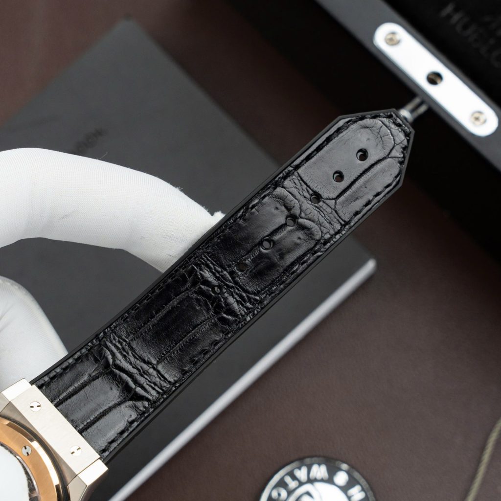 Đồng Hồ Hublot Classic Fusion Titanium King Gold Rep 11 Máy SW300 Dây Da Cá Sấu 42mm (2)