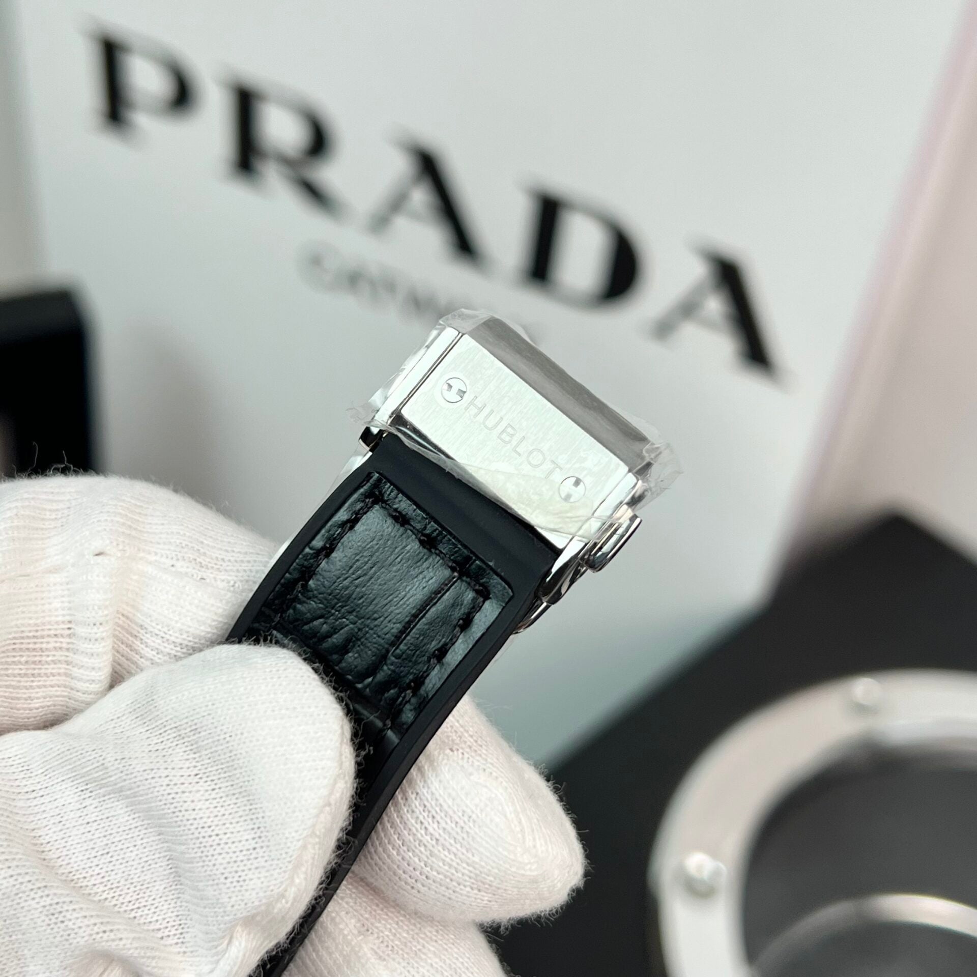 Hublot Classic Fusion Watch With Full Moissanite Black 38mm - Image 7