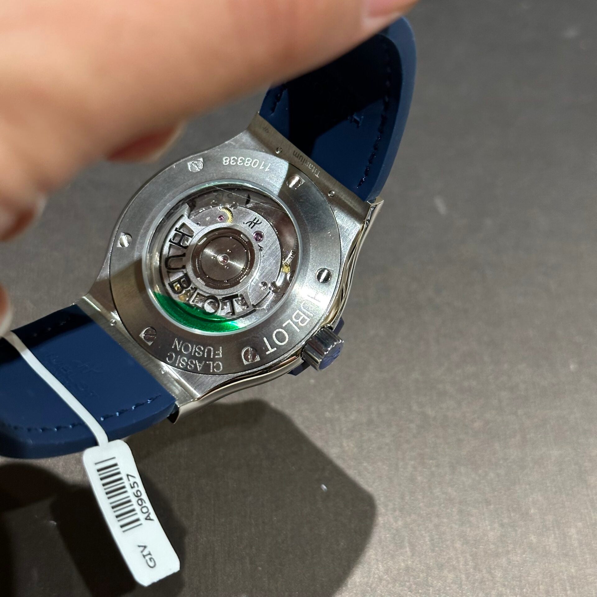 Hublot Watch With Full Diamond Moissanite Diamonds Blue Dial 42mm - Image 6