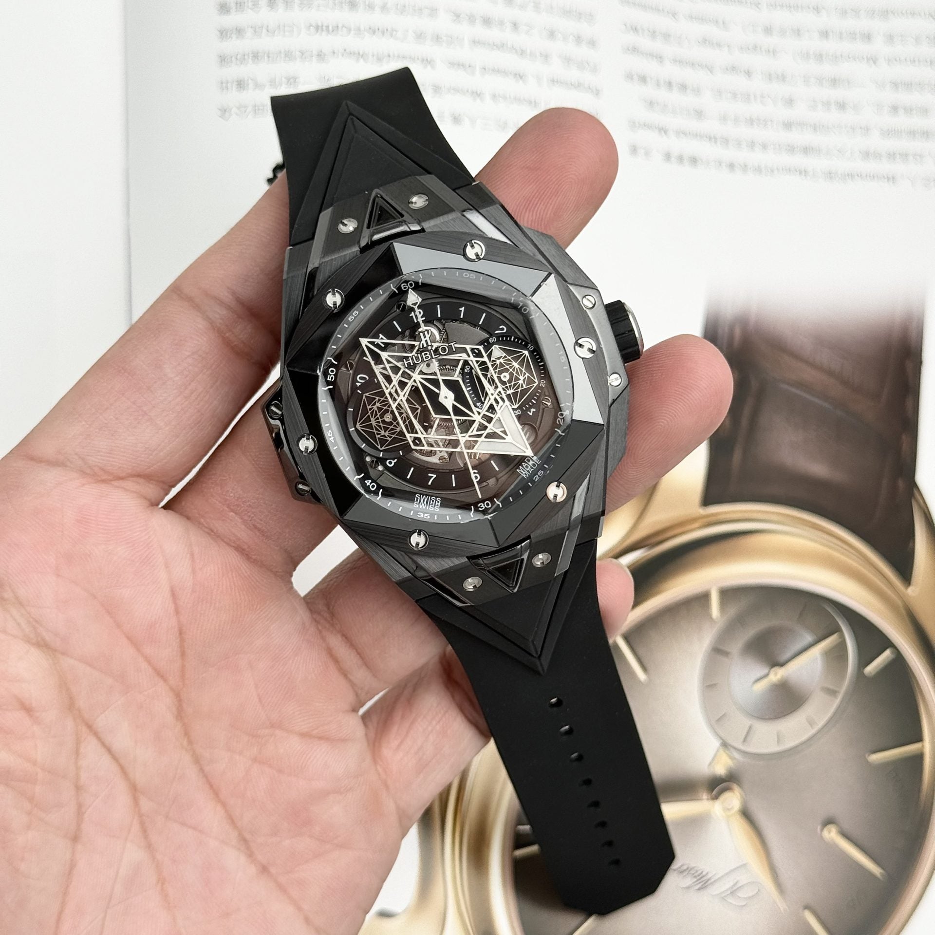 Hublot Watch Big Bang Sang Bleu II Black Ceramic 45mm - Image 3