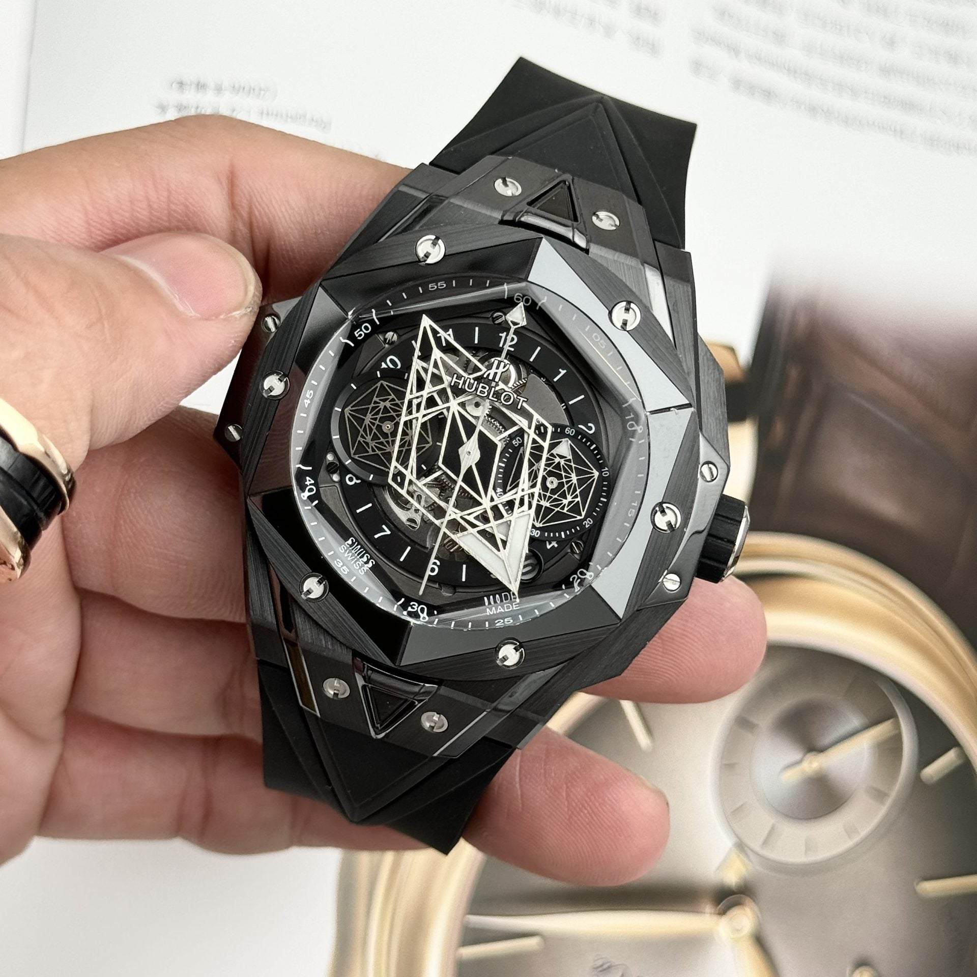 Hublot Watch Big Bang Sang Bleu II Black Ceramic 45mm