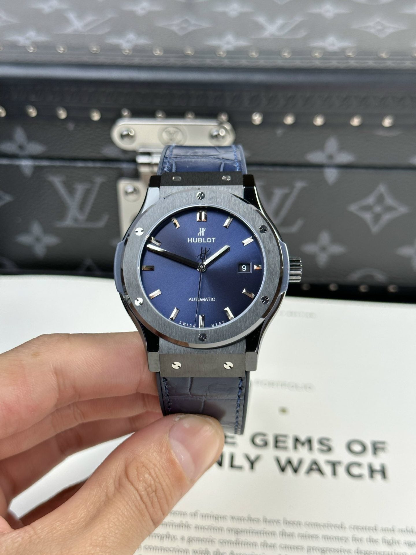 Hublot Classic Fusion Watch Ceramic Blue Dial 42mm
