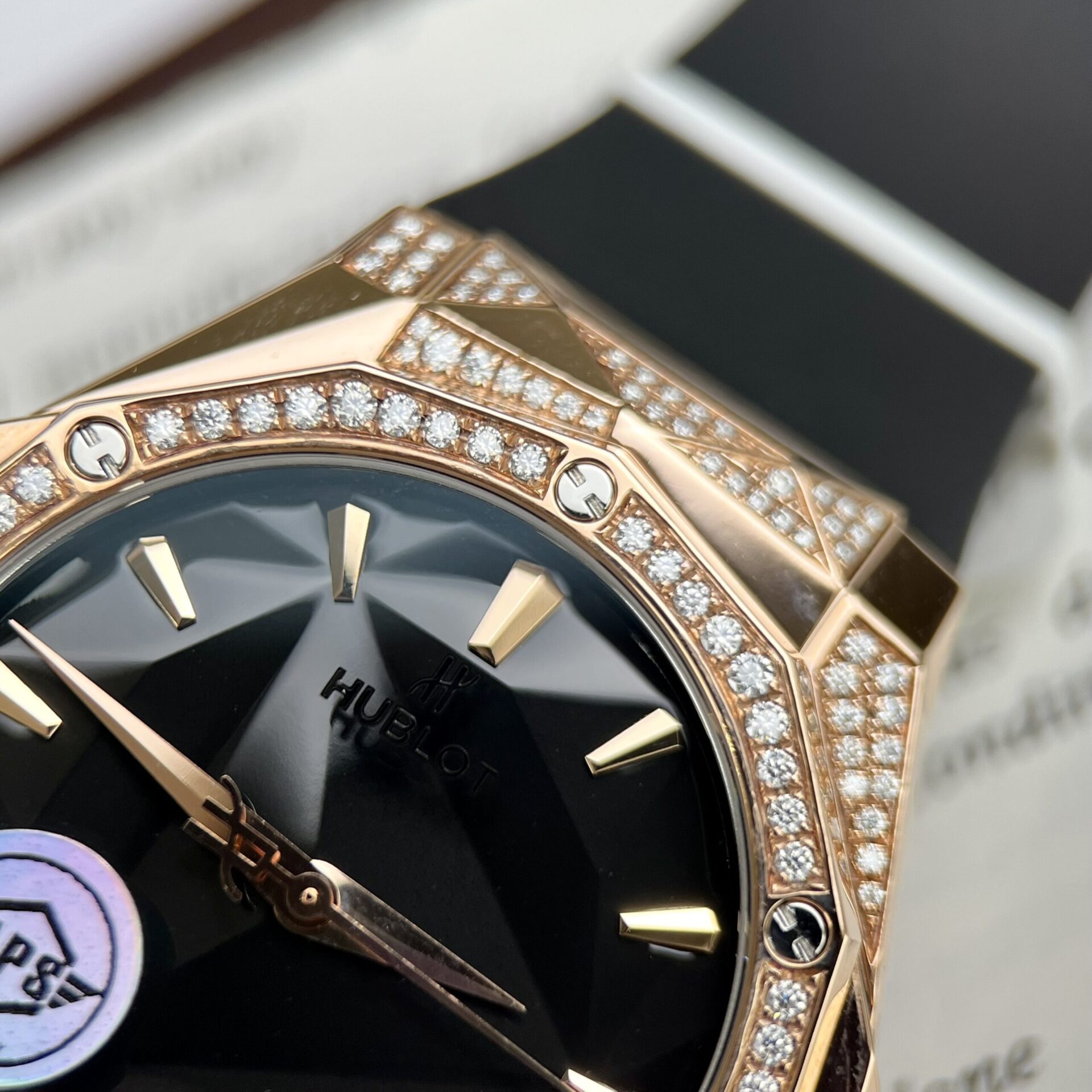 Hublot Orlinski King Gold Black Dial Moissanite Diamonds 40mm - Image 4