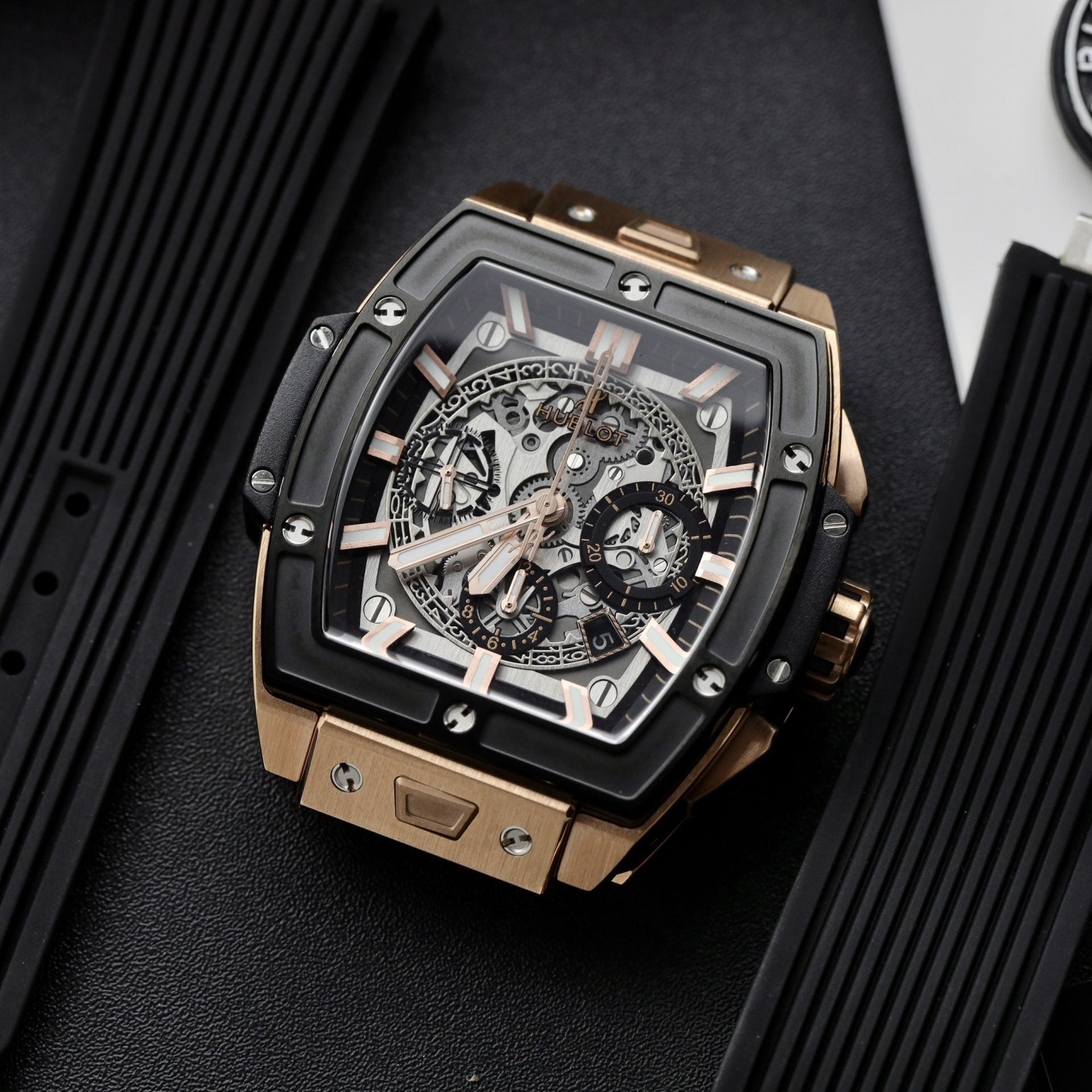 Hublot Watch Spirit Of Big Bang King Gold Black Dial 42mm