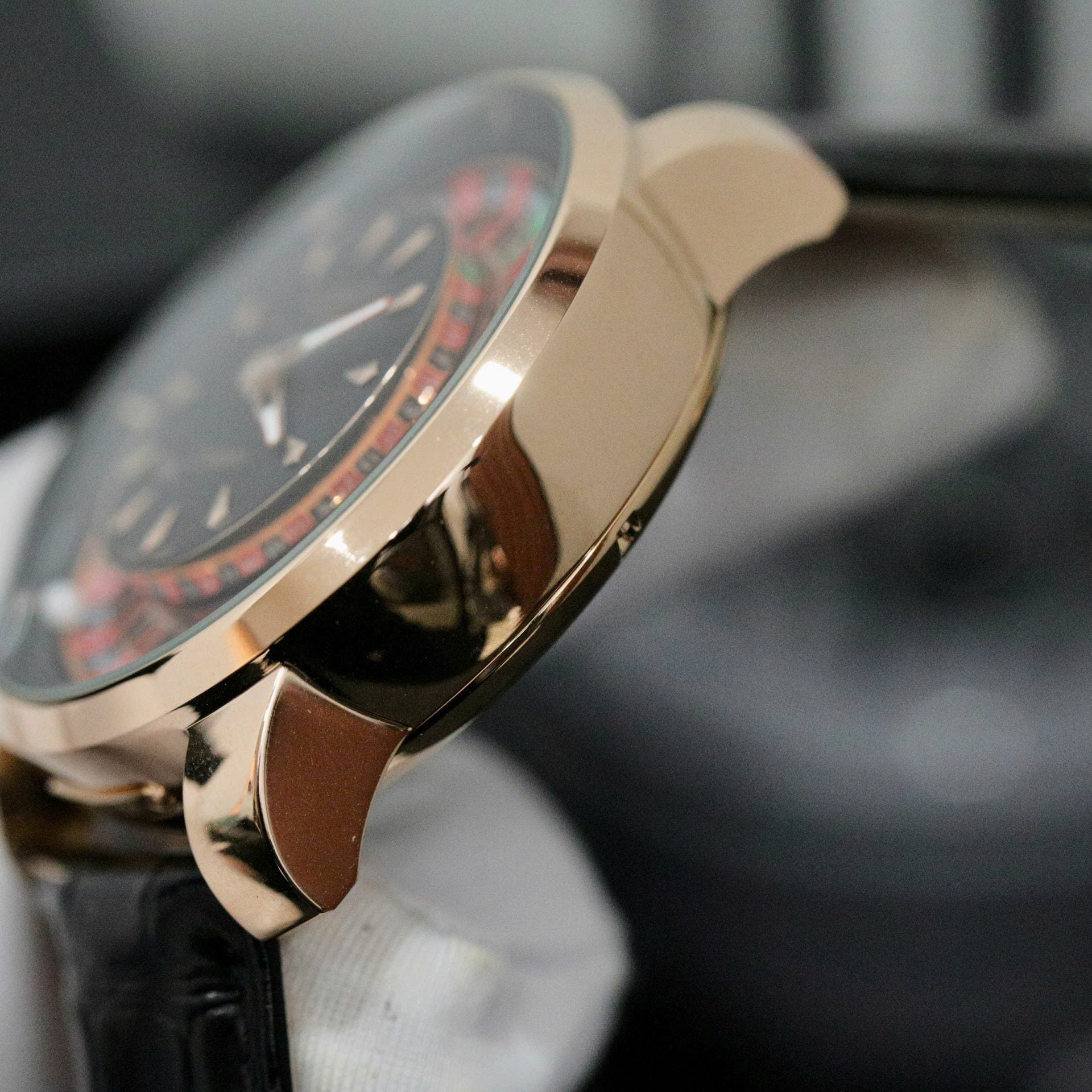 Jacob & Co Casino Roulette Watch Black Leather Strap 44mm - Image 7