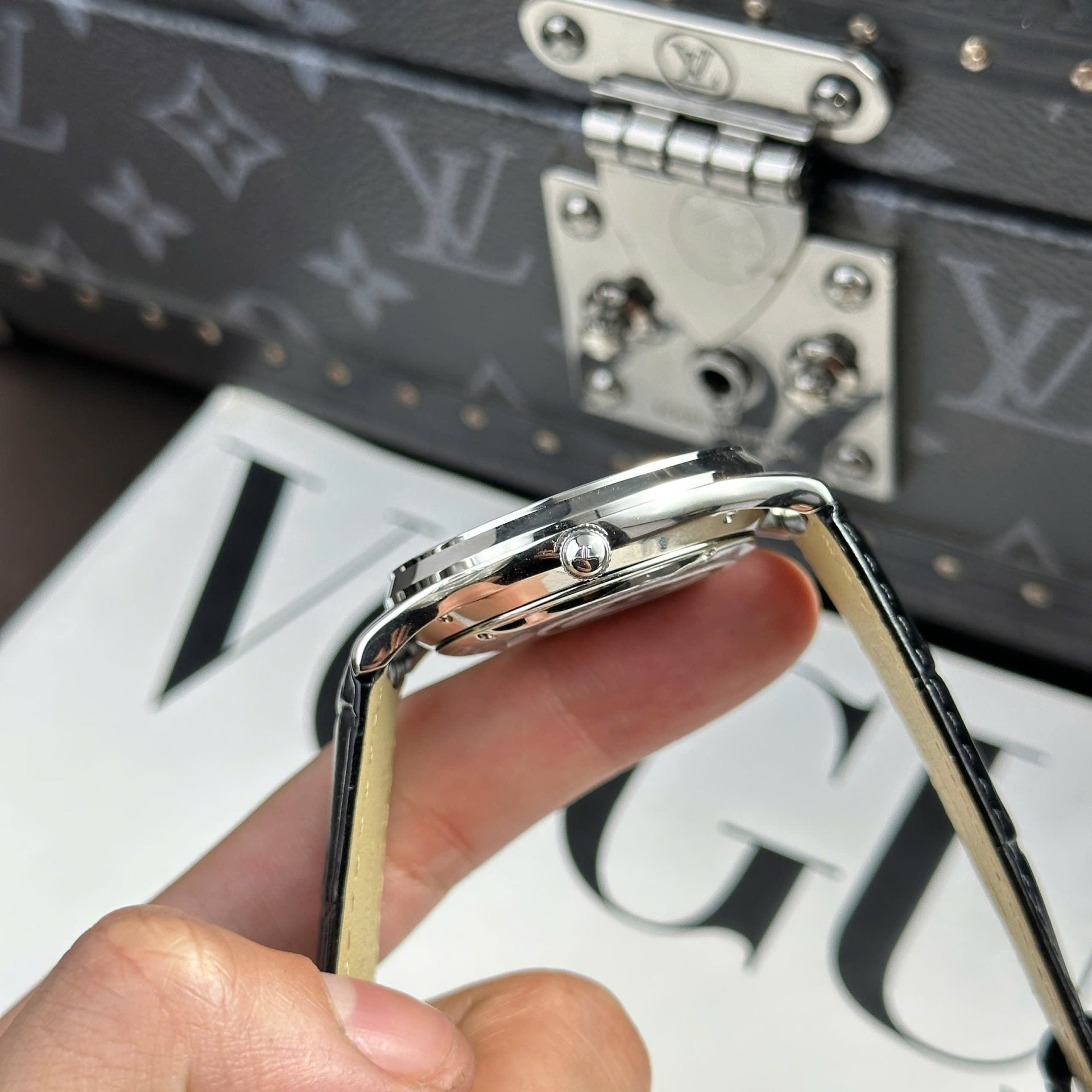 Jaeger LeCoultre Watch Master Ultrathin Perpetual Calendar Matte Grey Dial 39mm - Image 6