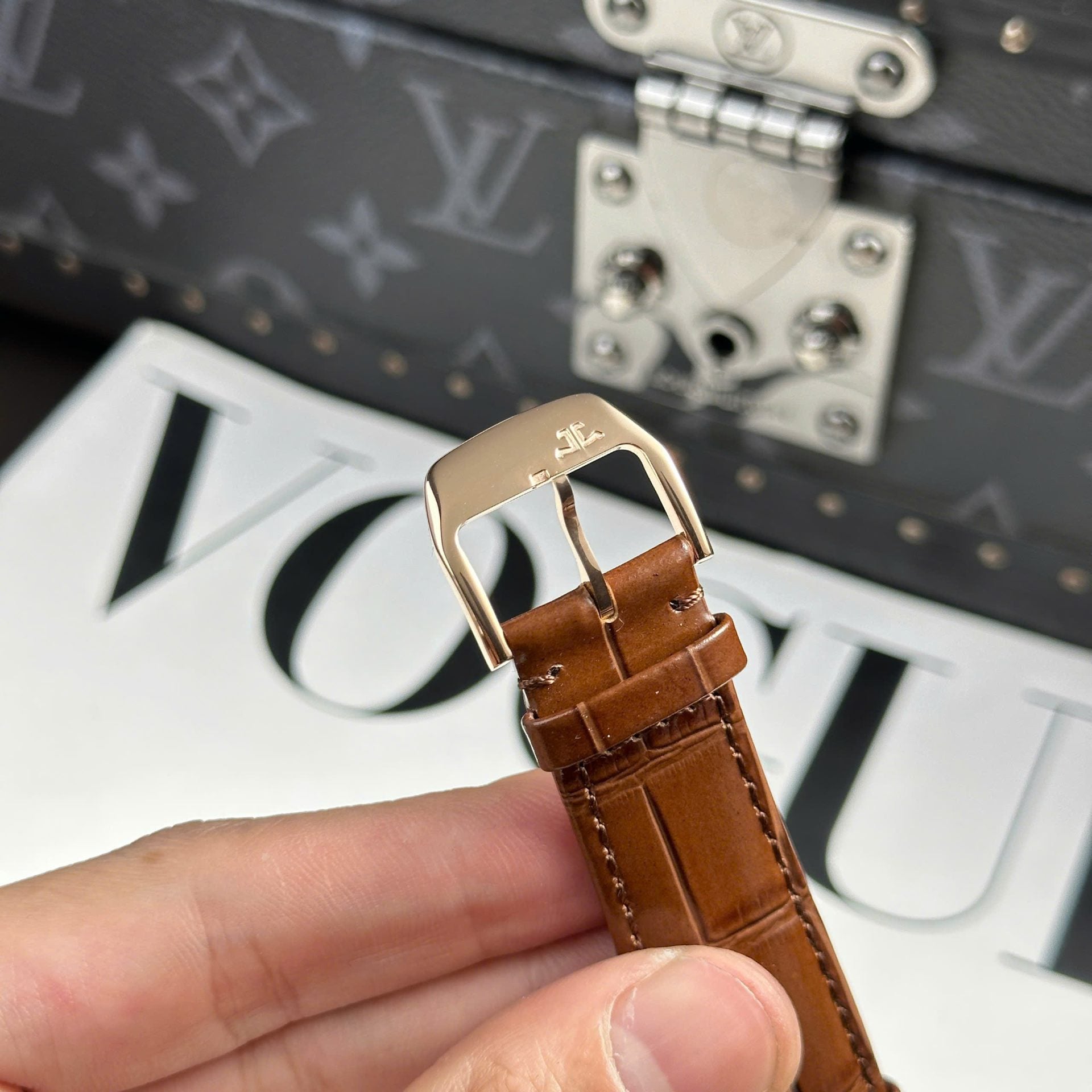 Jaeger LeCoultre Watch Ultrathin Perpetual Calendar Leather Strap 39mm - Image 11