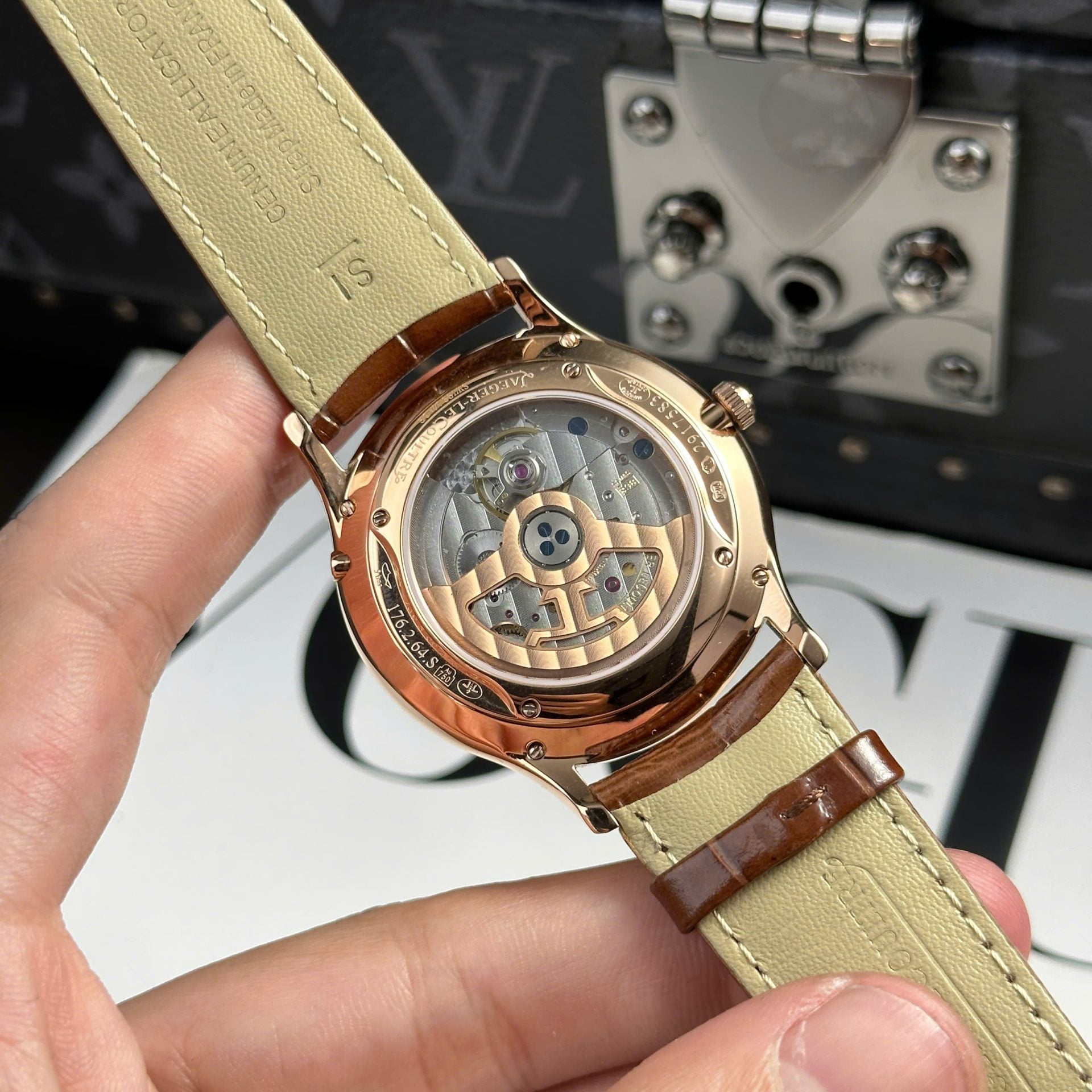 Jaeger LeCoultre Watch Ultrathin Perpetual Calendar Leather Strap 39mm - Image 10