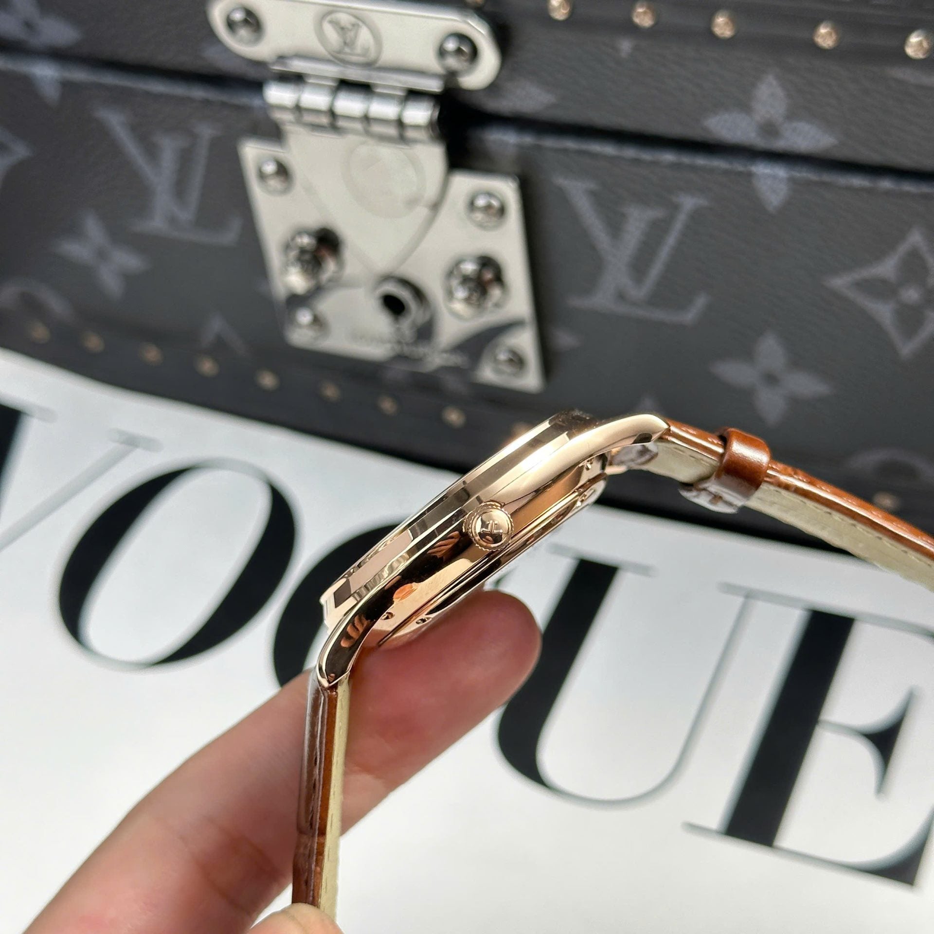 Jaeger LeCoultre Watch Ultrathin Perpetual Calendar Leather Strap 39mm - Image 8