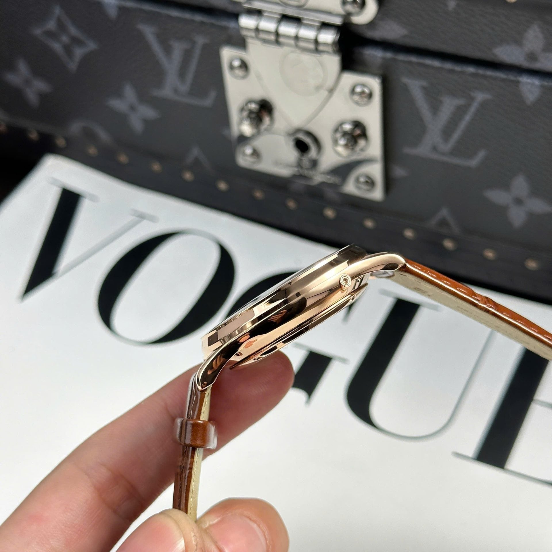 Jaeger LeCoultre Watch Ultrathin Perpetual Calendar Leather Strap 39mm - Image 9