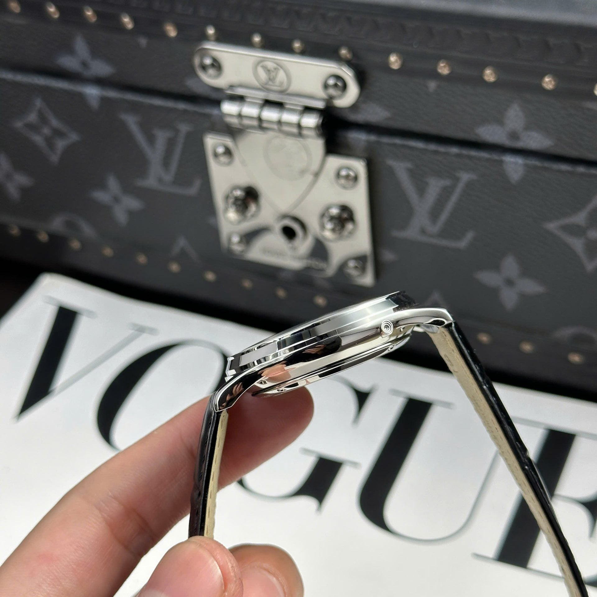 Jaeger LeCoultre Watch Ultrathin Perpetual Calendar Dial Black 39mm - Image 7