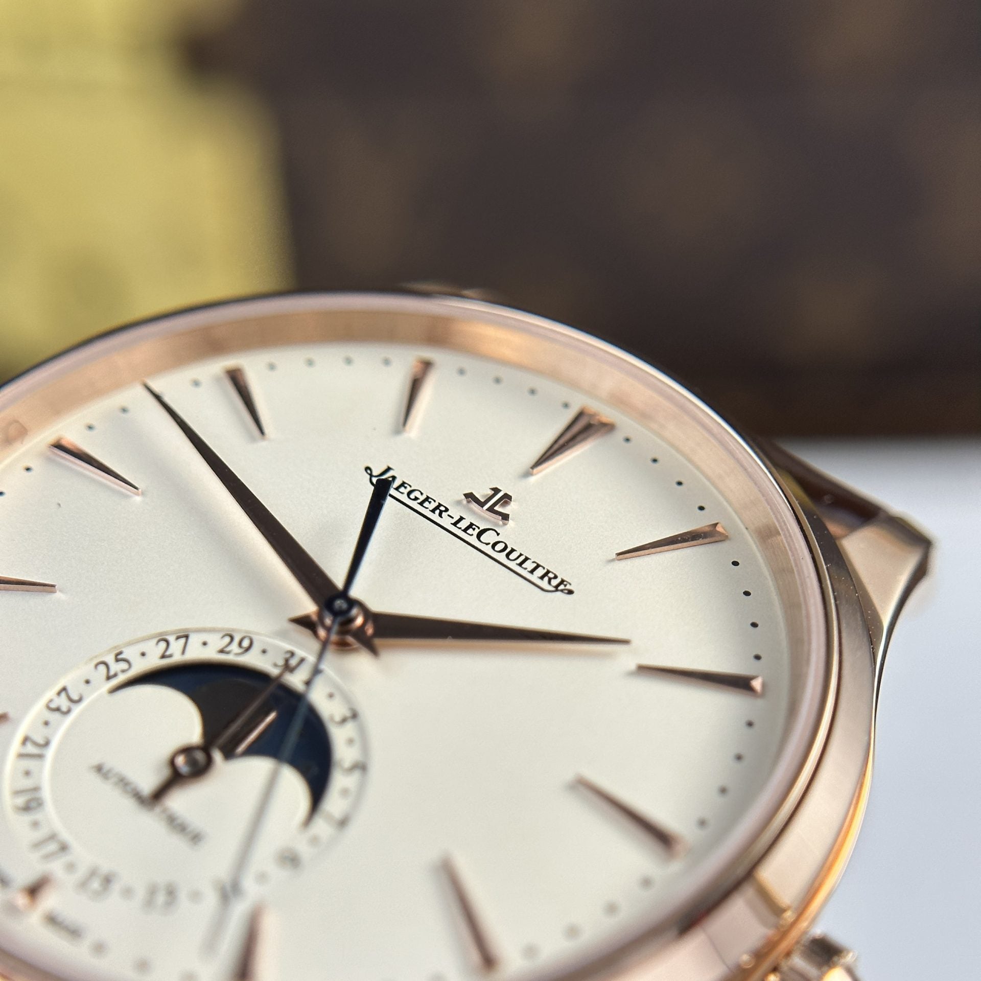 Jaeger LeCoultre Watch Ultrathin Moon Rose Gold Leather Strap 39mm - Image 4
