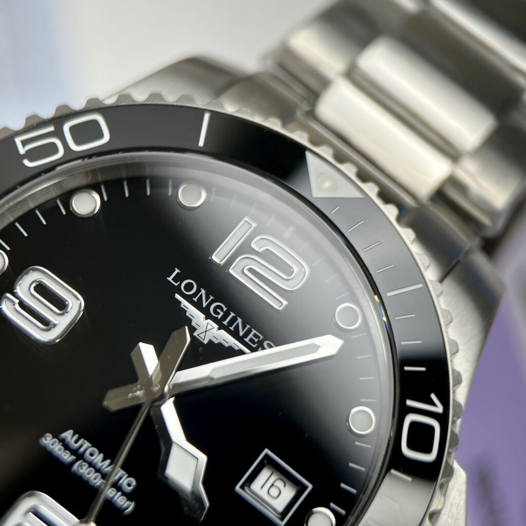 Longines Watch Hydroconquest Black Dial Metal Wire 43mm - Image 4