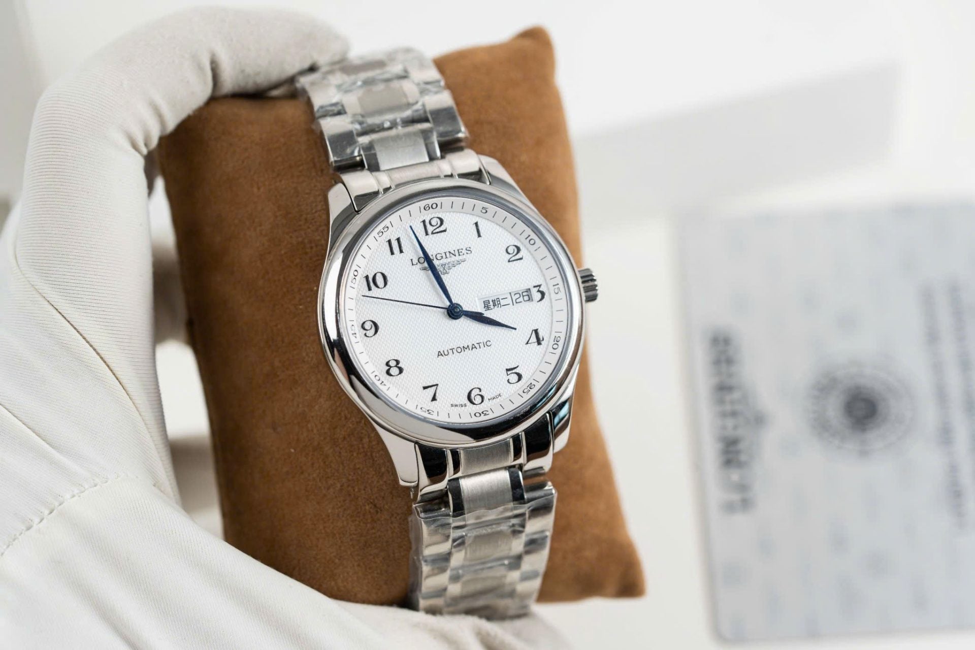 Longines Watch White Dial Metal Wire 38.5mm - Image 5