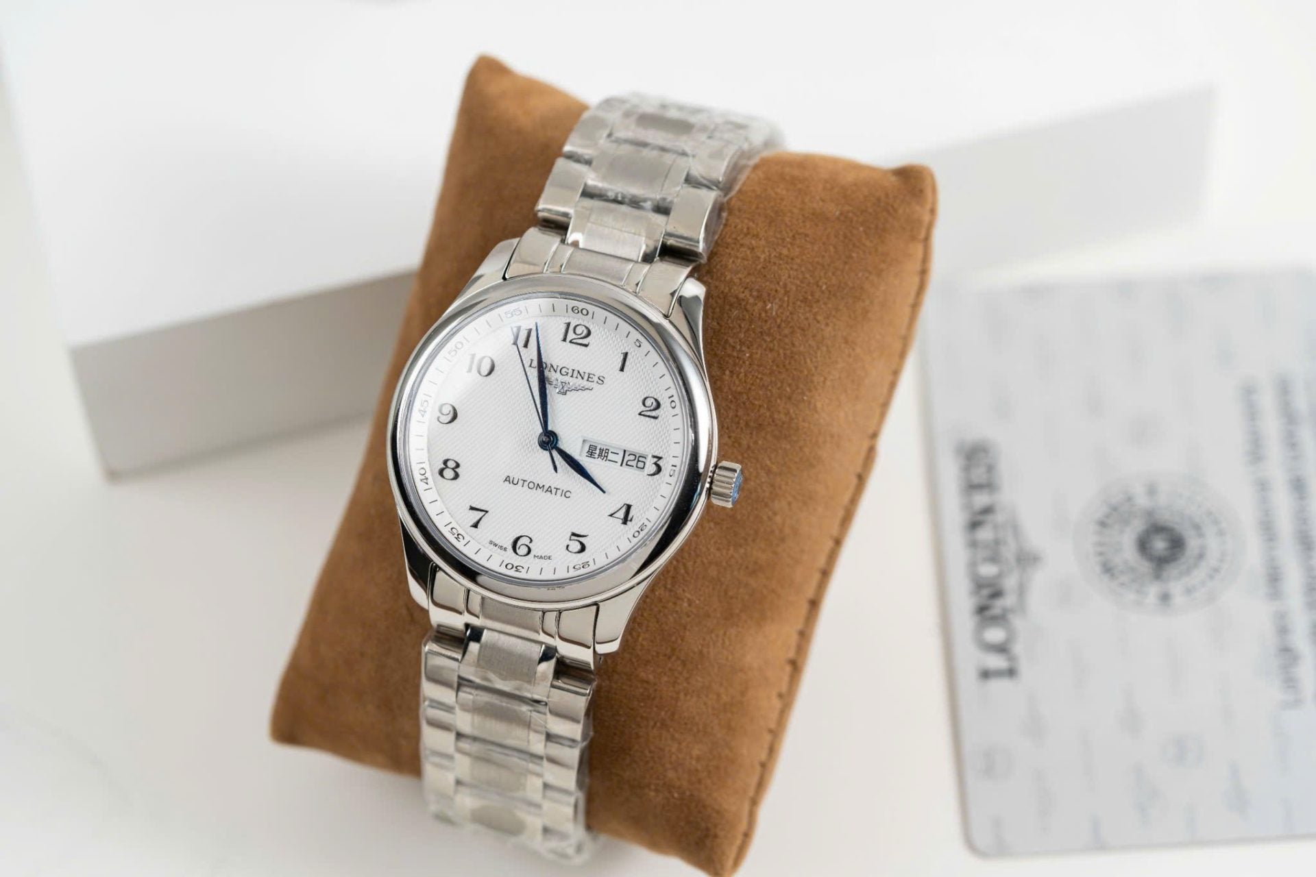 Longines Watch White Dial Metal Wire 38.5mm - Image 4