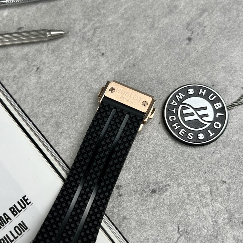 Đồng Hồ Nam Hublot Big Bang King Gold Viền Đen Fake 11 44mm (6)