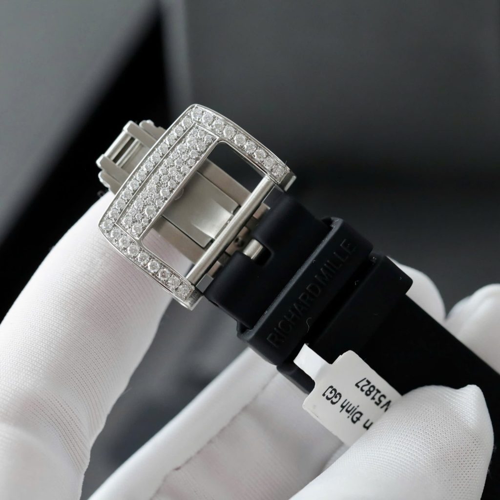Đồng Hồ Nữ Richard Mille RM007 Chế Tác Đính Kim Cương Moissanite Hong Kong 36mm (2)